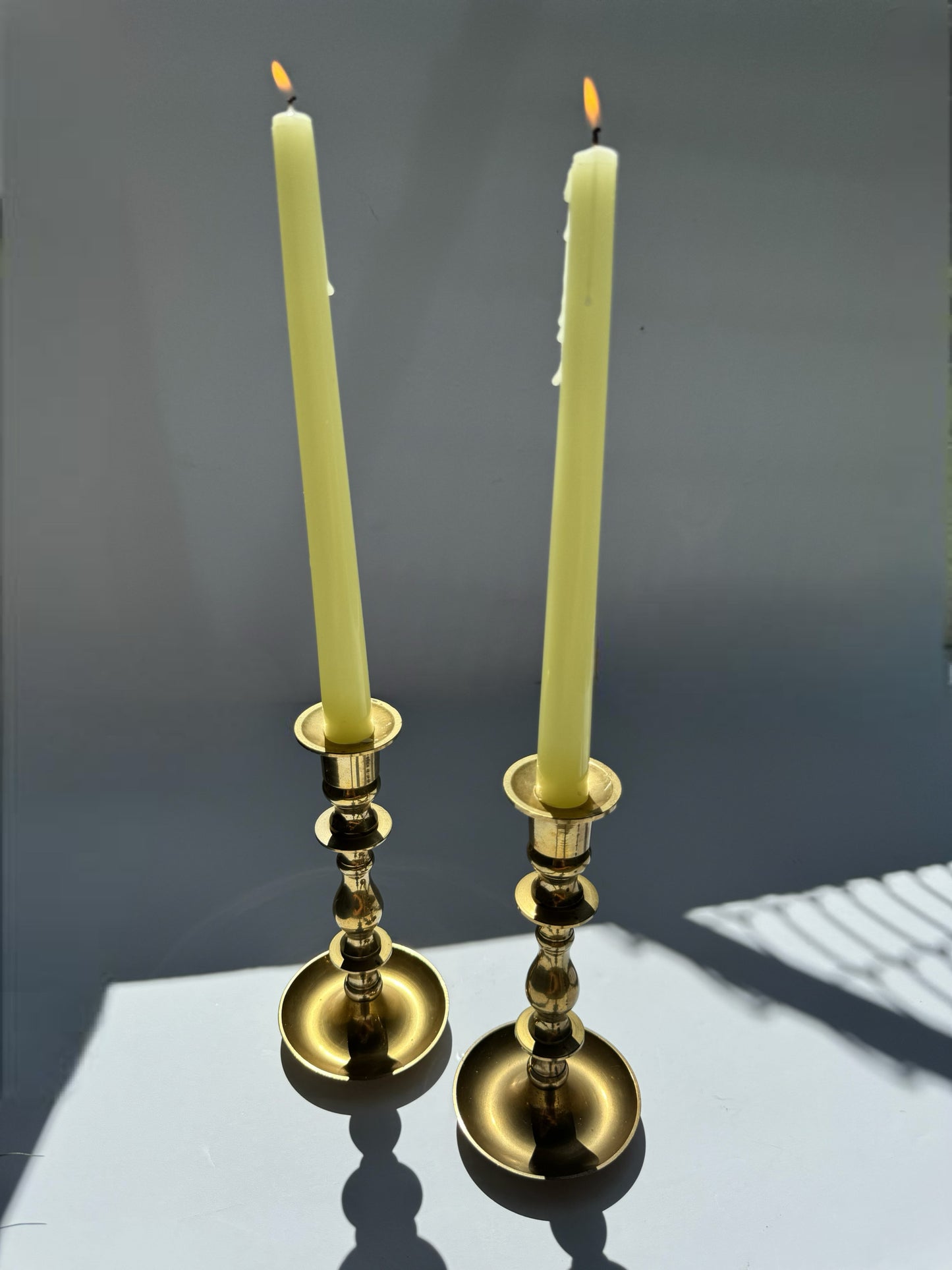 Brass Candleholder Pair