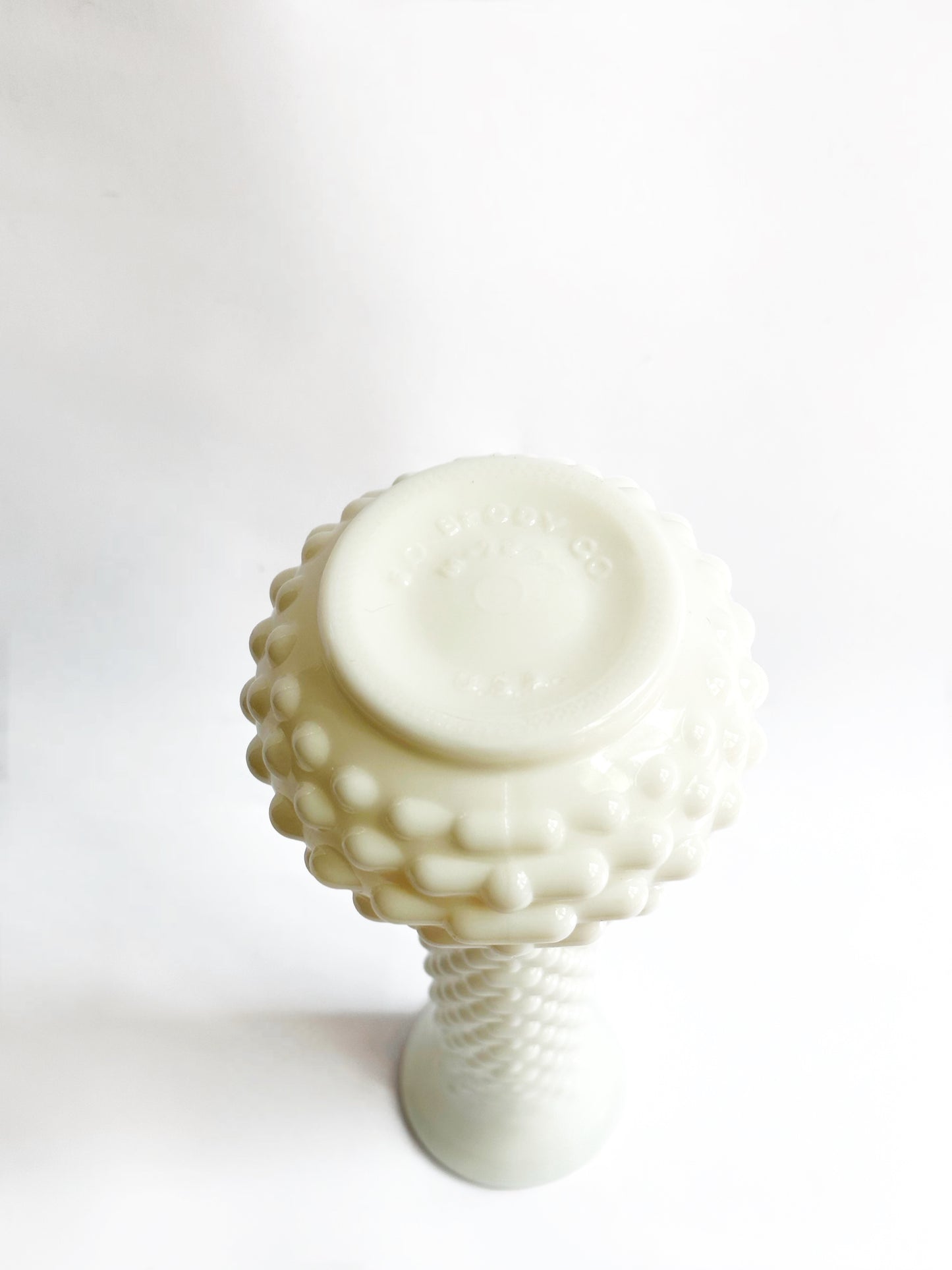White Hobnail Vase