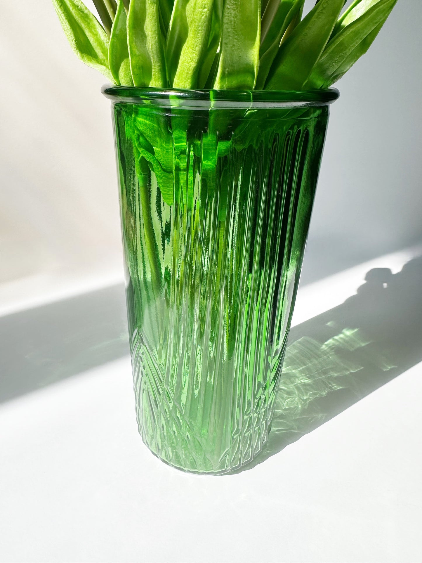 Green Glass Vase