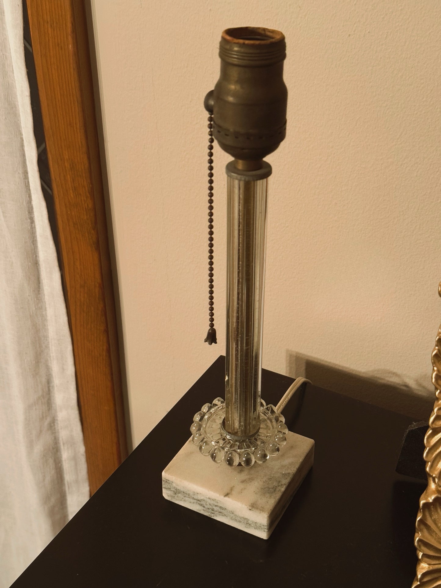 Marble & Crystal Lamp
