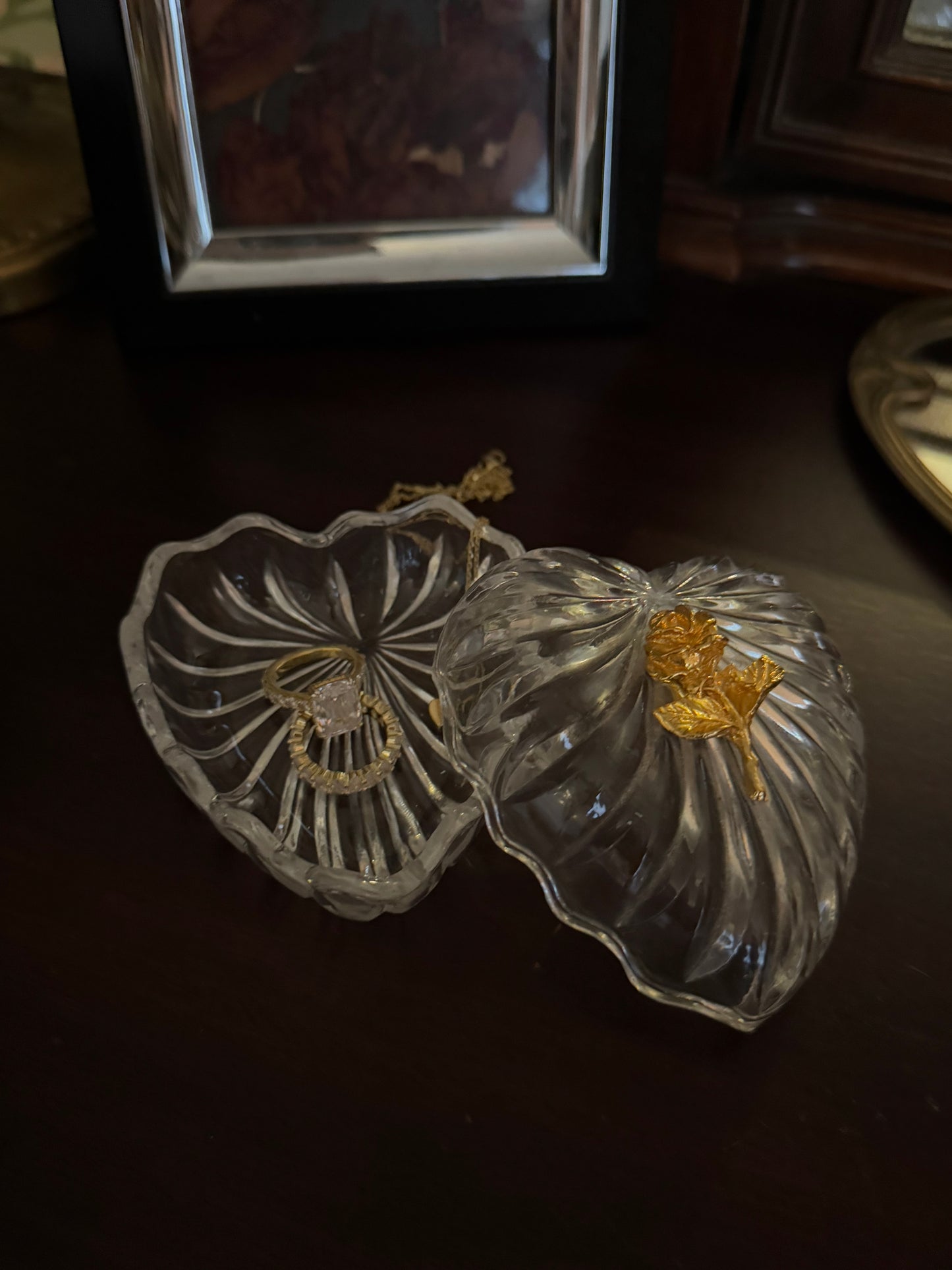 Crystal Rose Trinket Dish