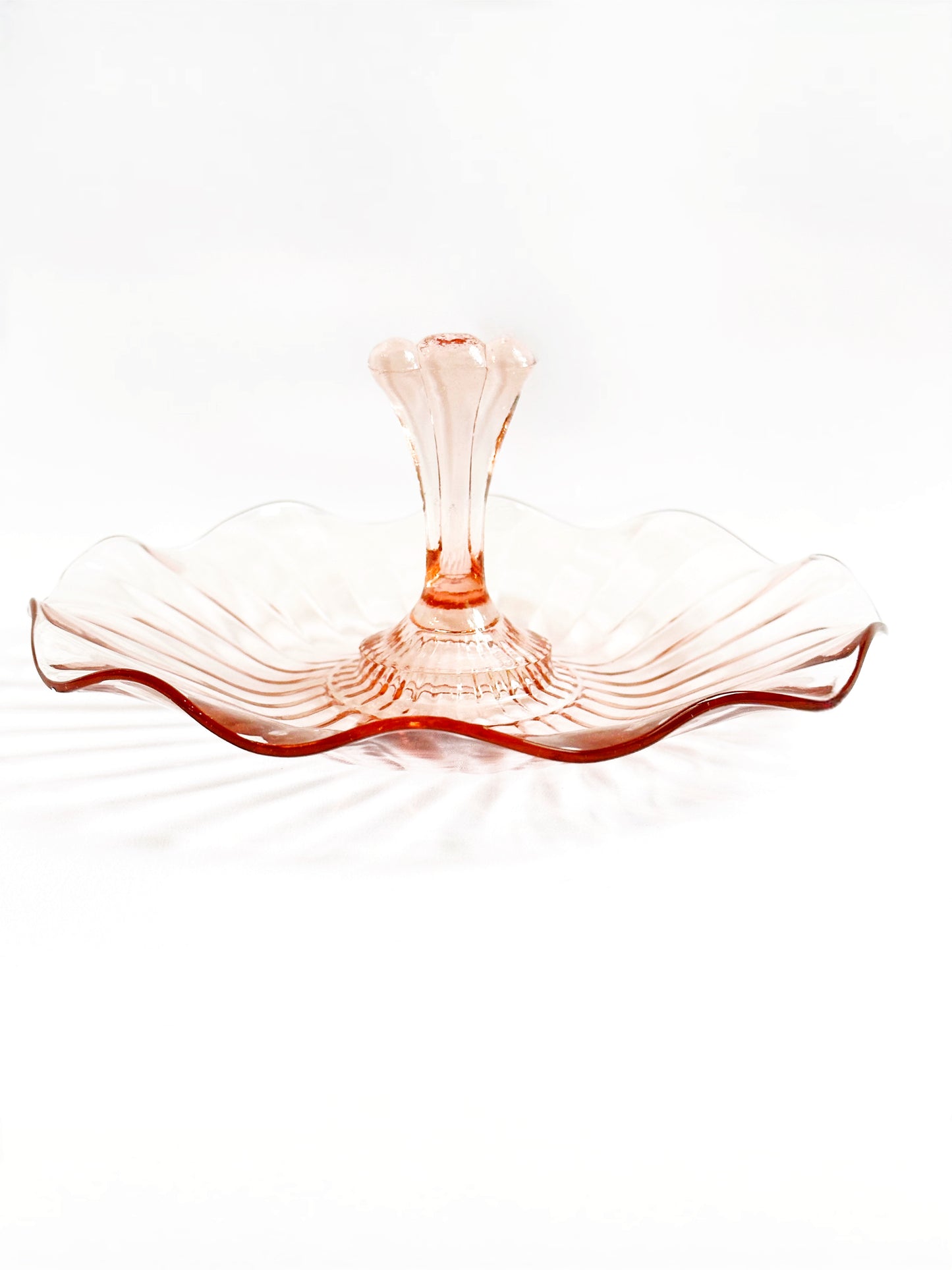 Pink Glass Jewelry Dish