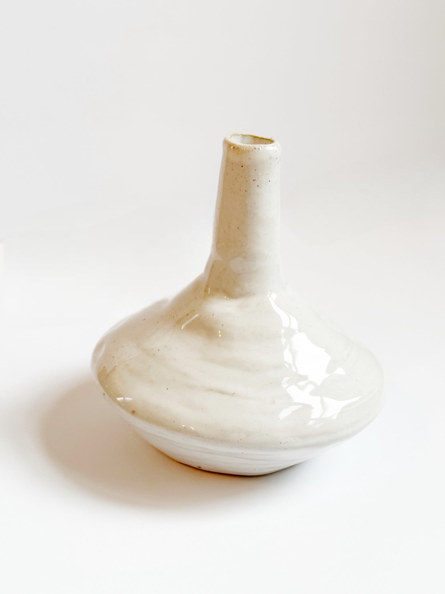 Small White Ceramic Vessel