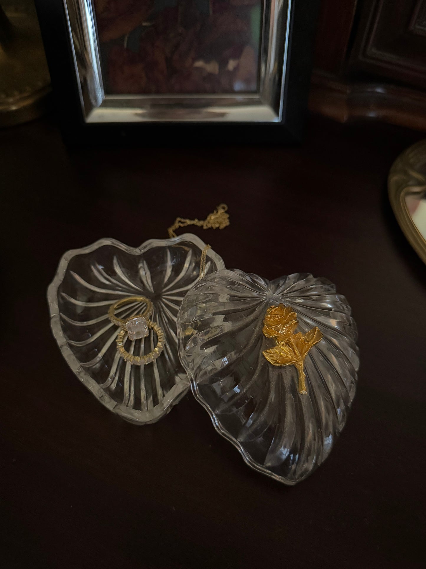 Crystal Rose Trinket Dish
