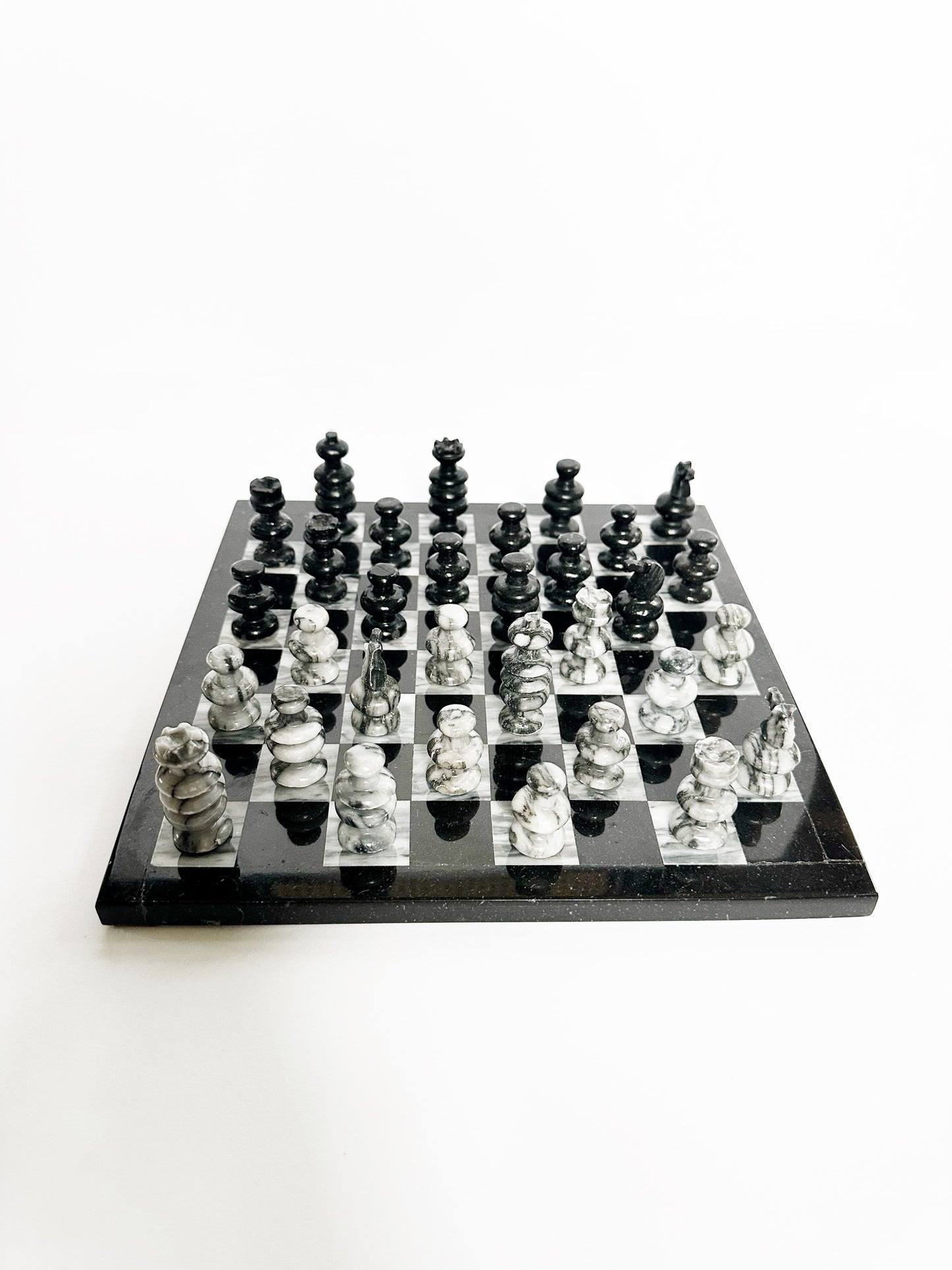 Black & Grey Marble Chess Set