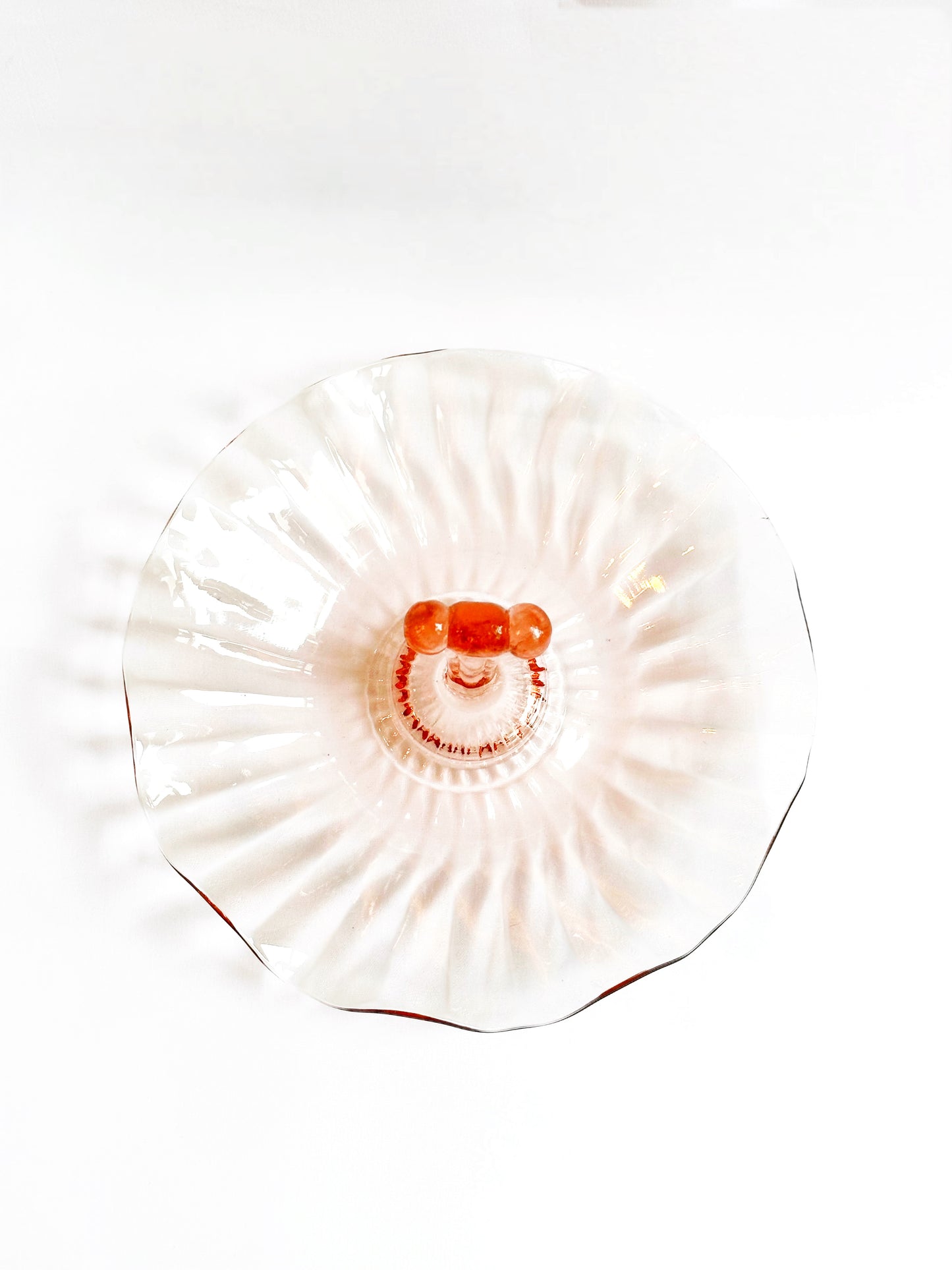 Pink Glass Jewelry Dish