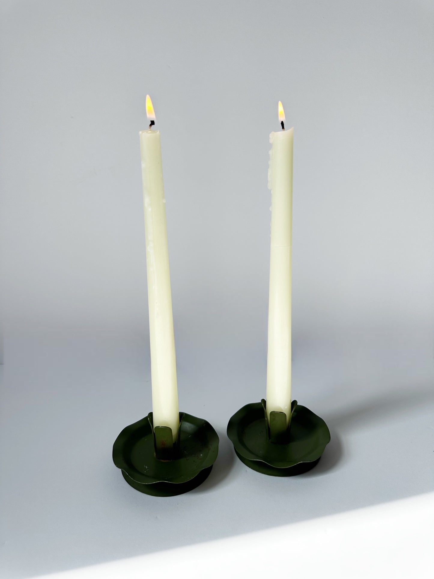 Green Candle Holders