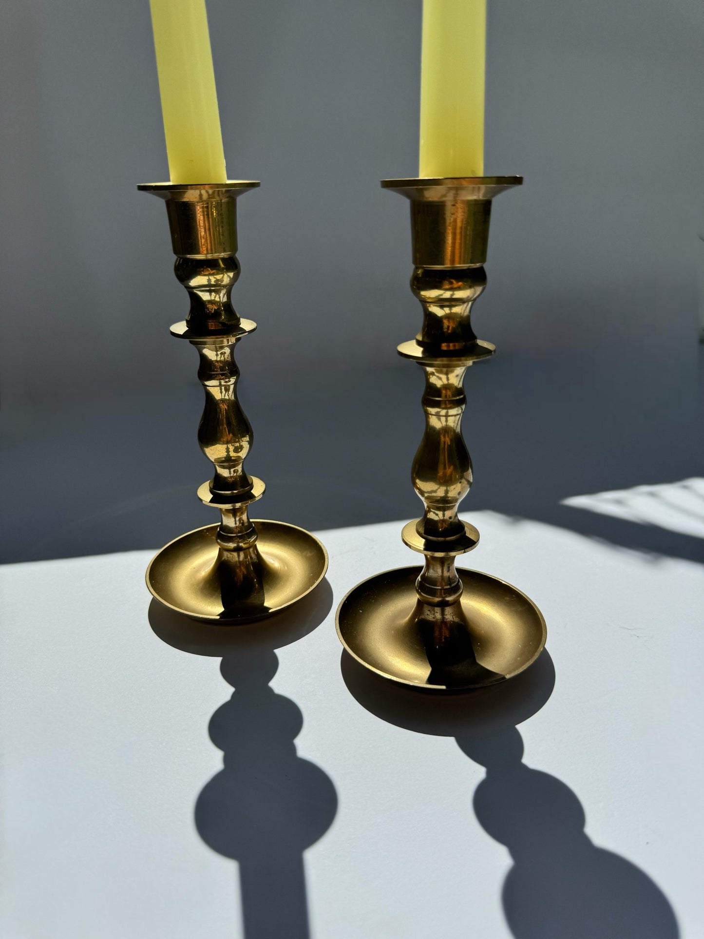 Brass Candleholder Pair