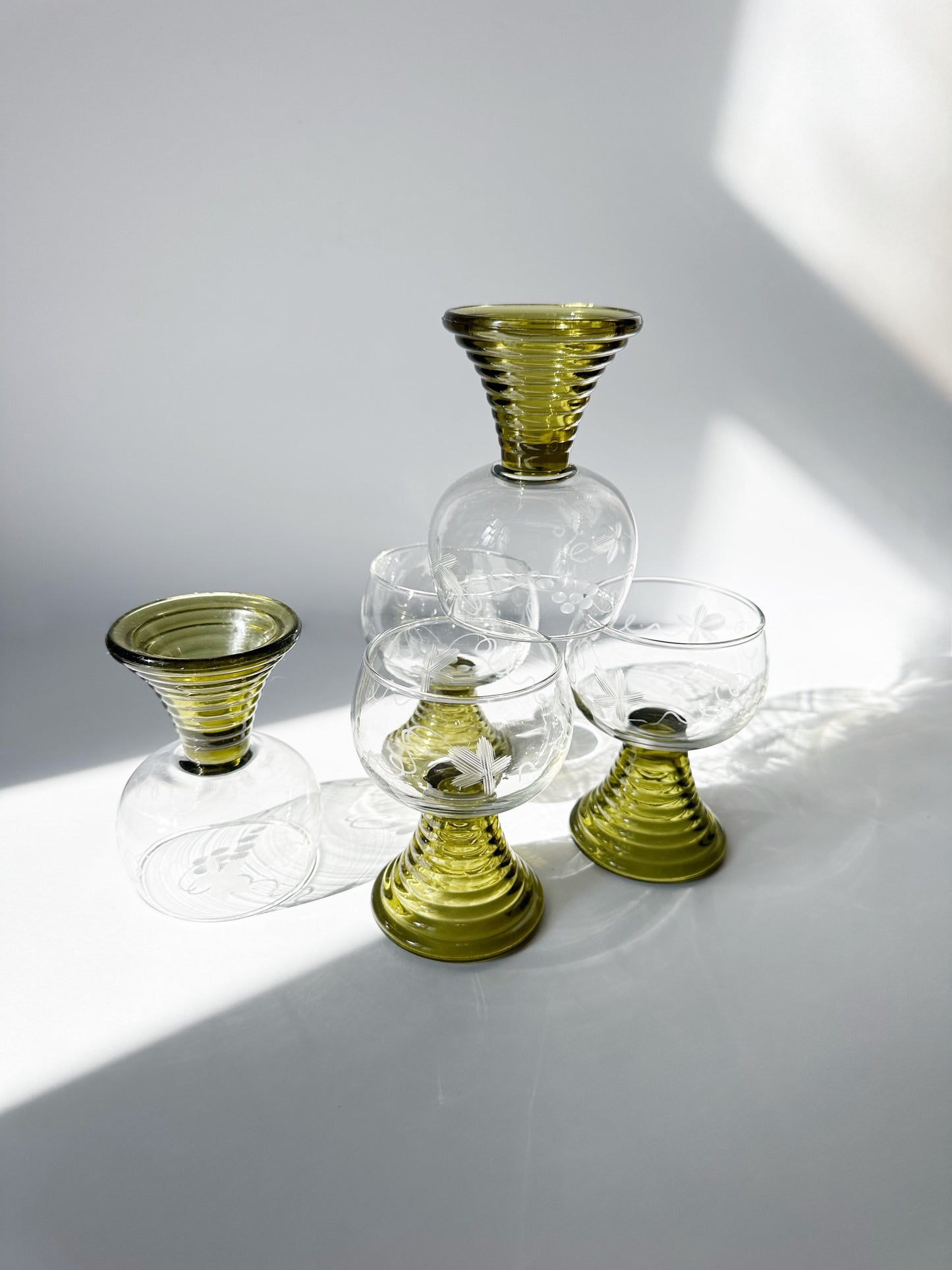 Green Wine Glasses