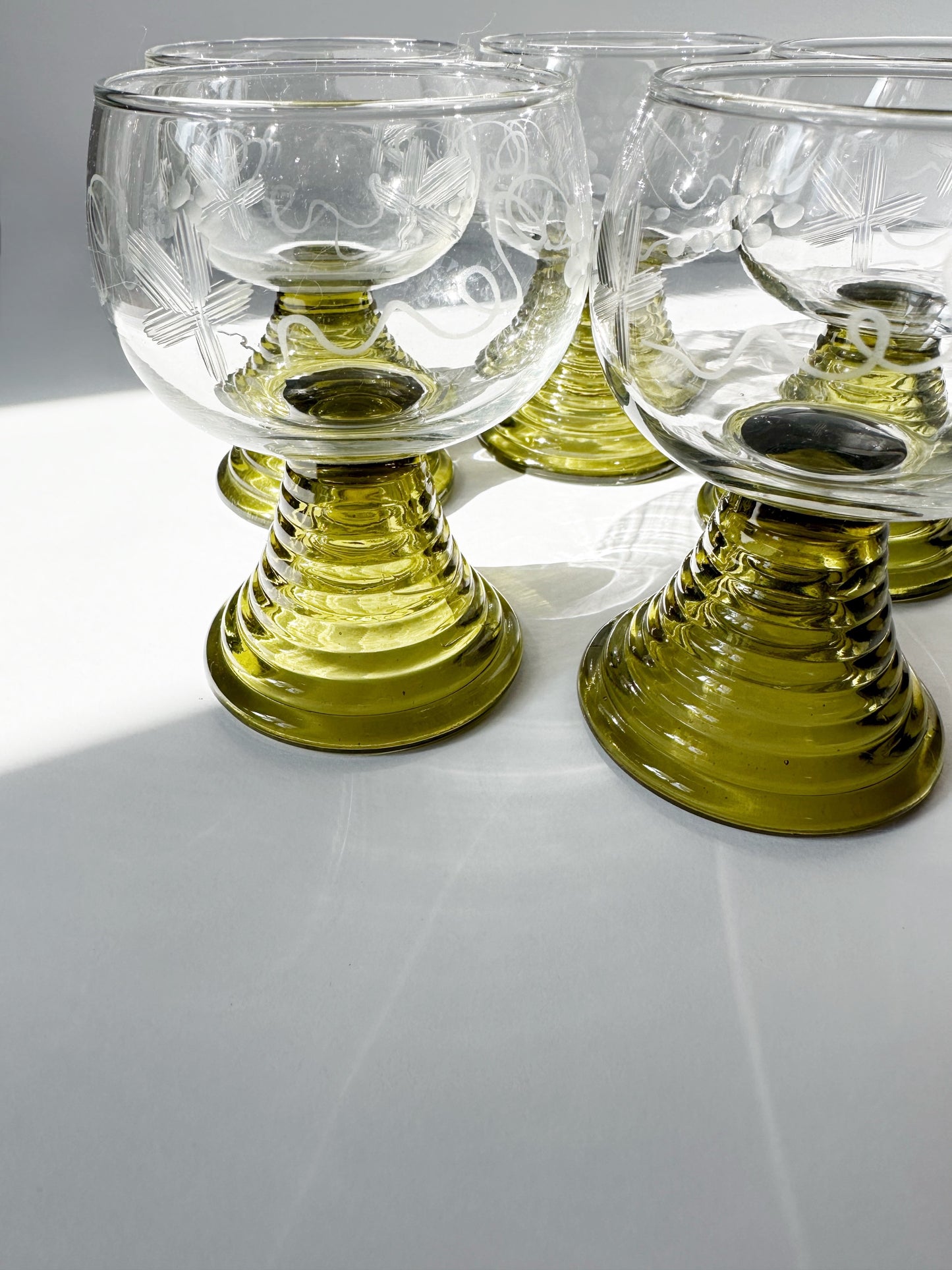 Green Wine Glasses