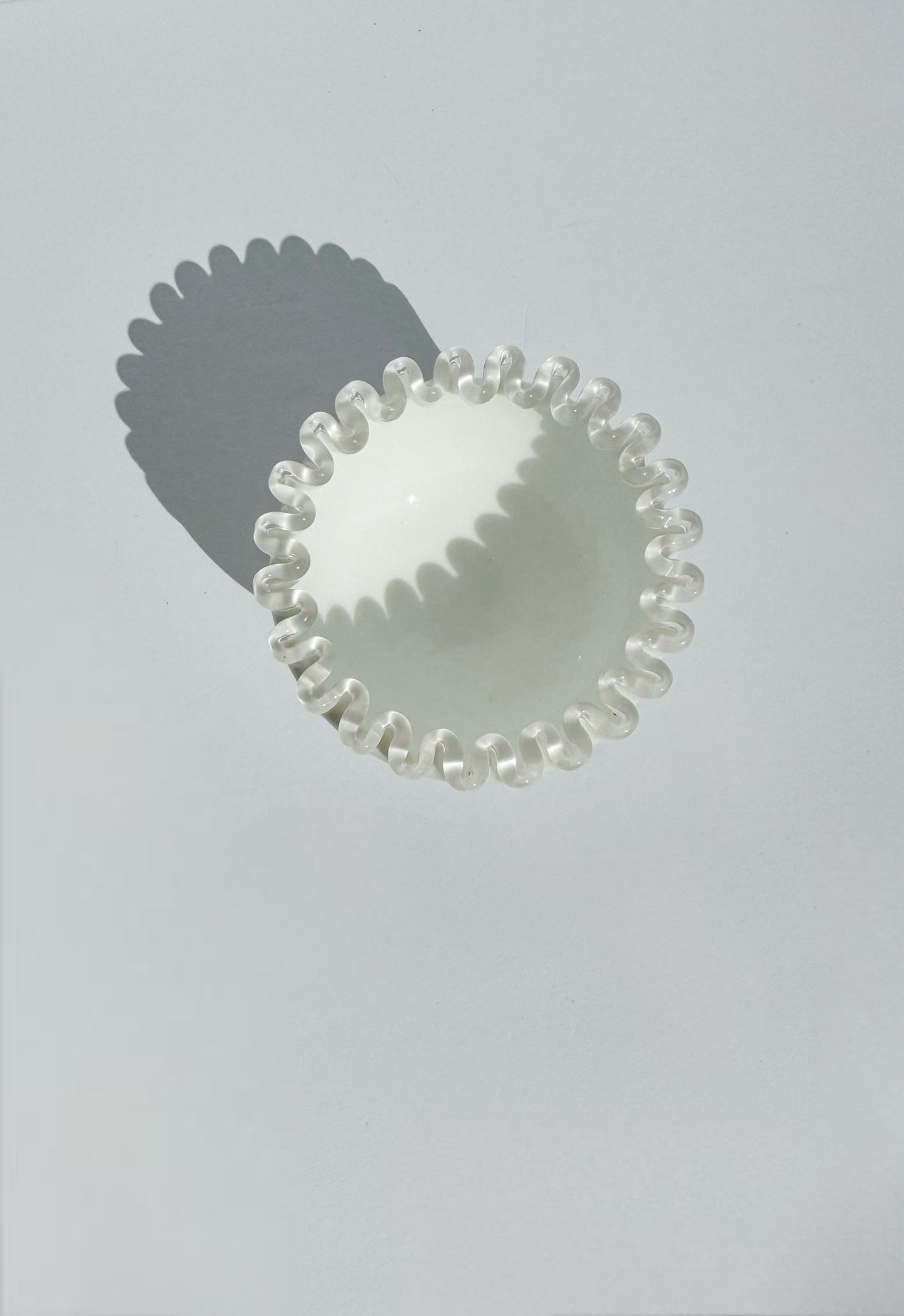 White Glass Sculpture