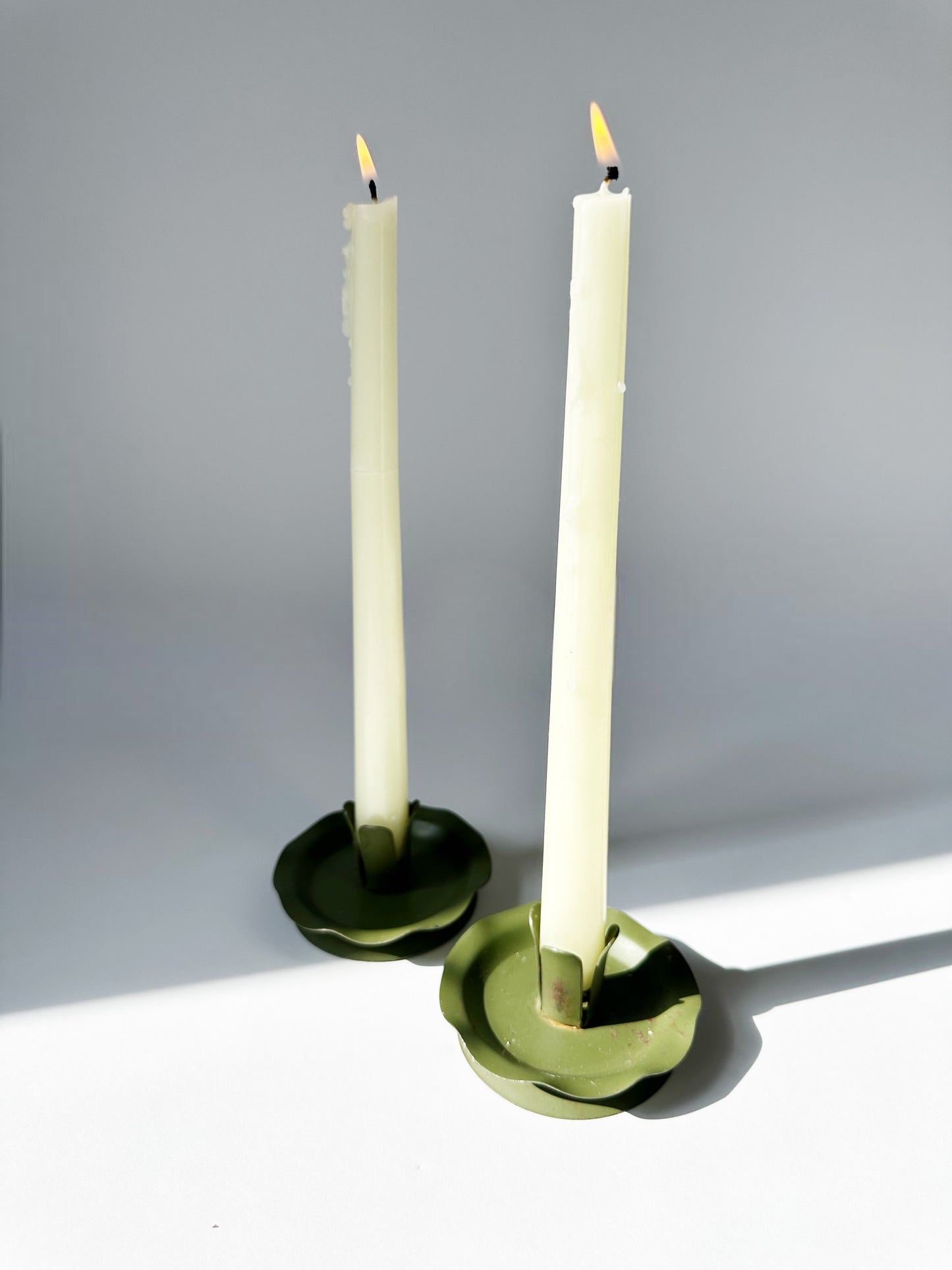 Green Candle Holders