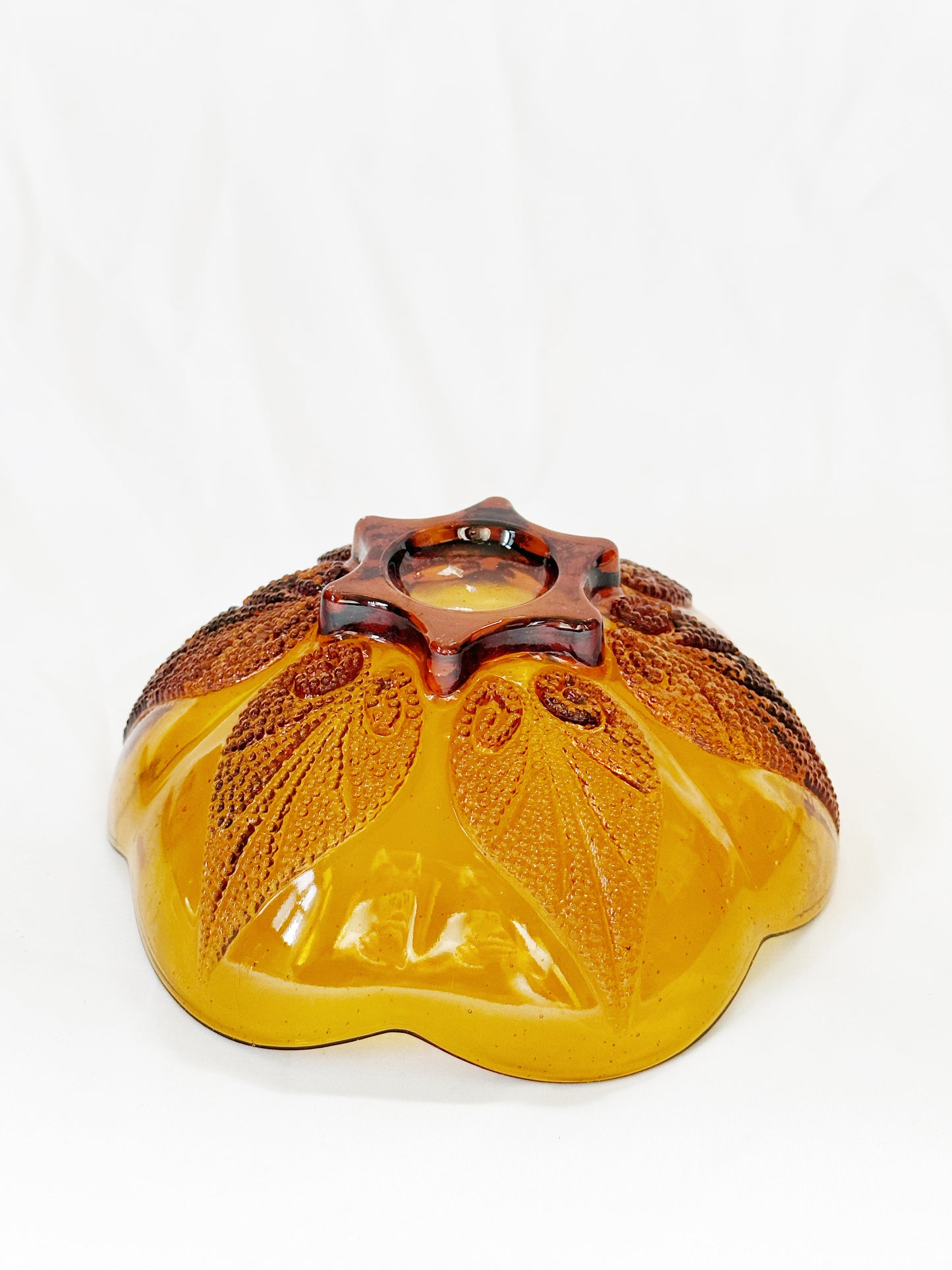 Floral Amber Bowl