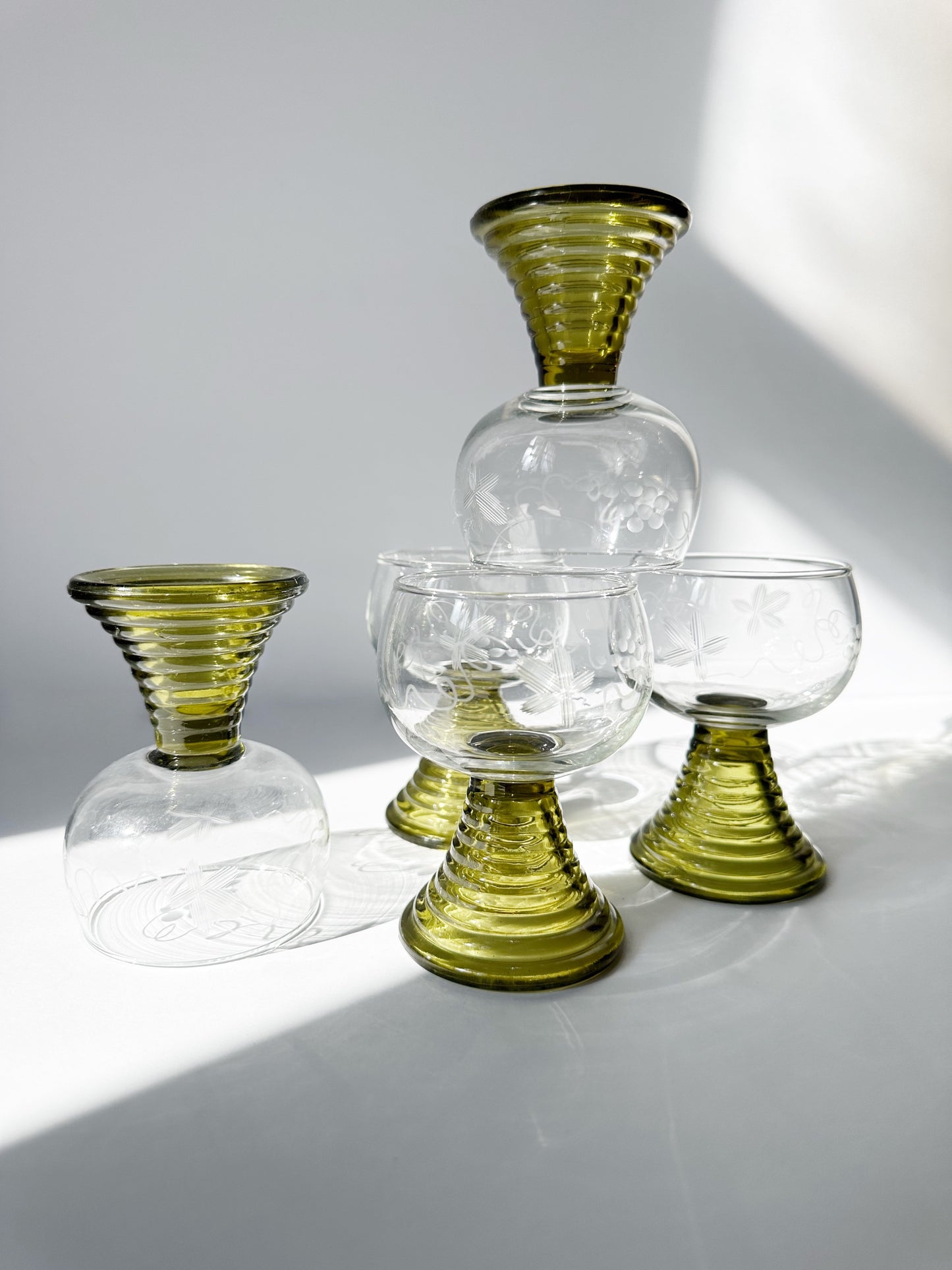 Green Wine Glasses