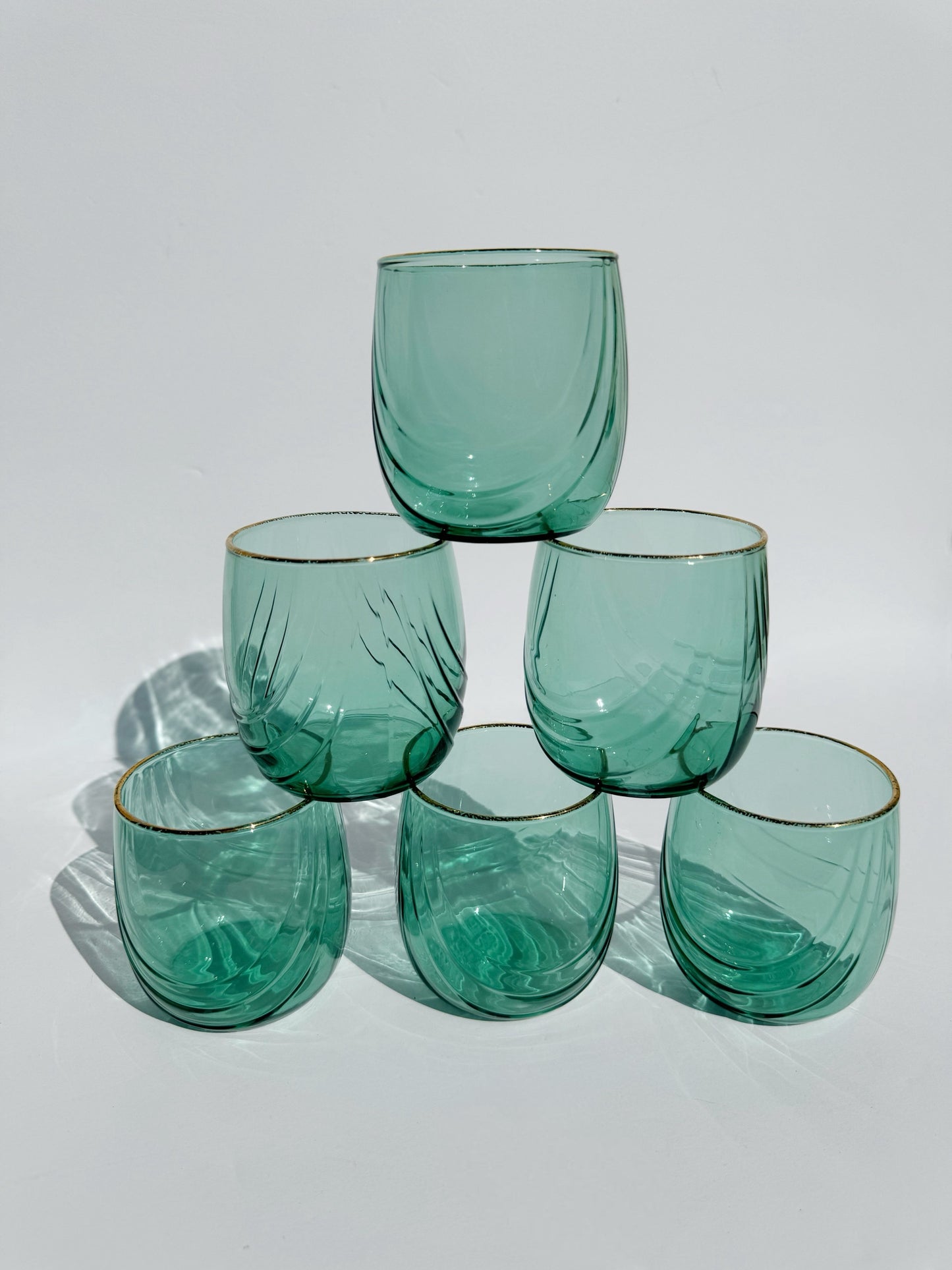 Teal Glassware