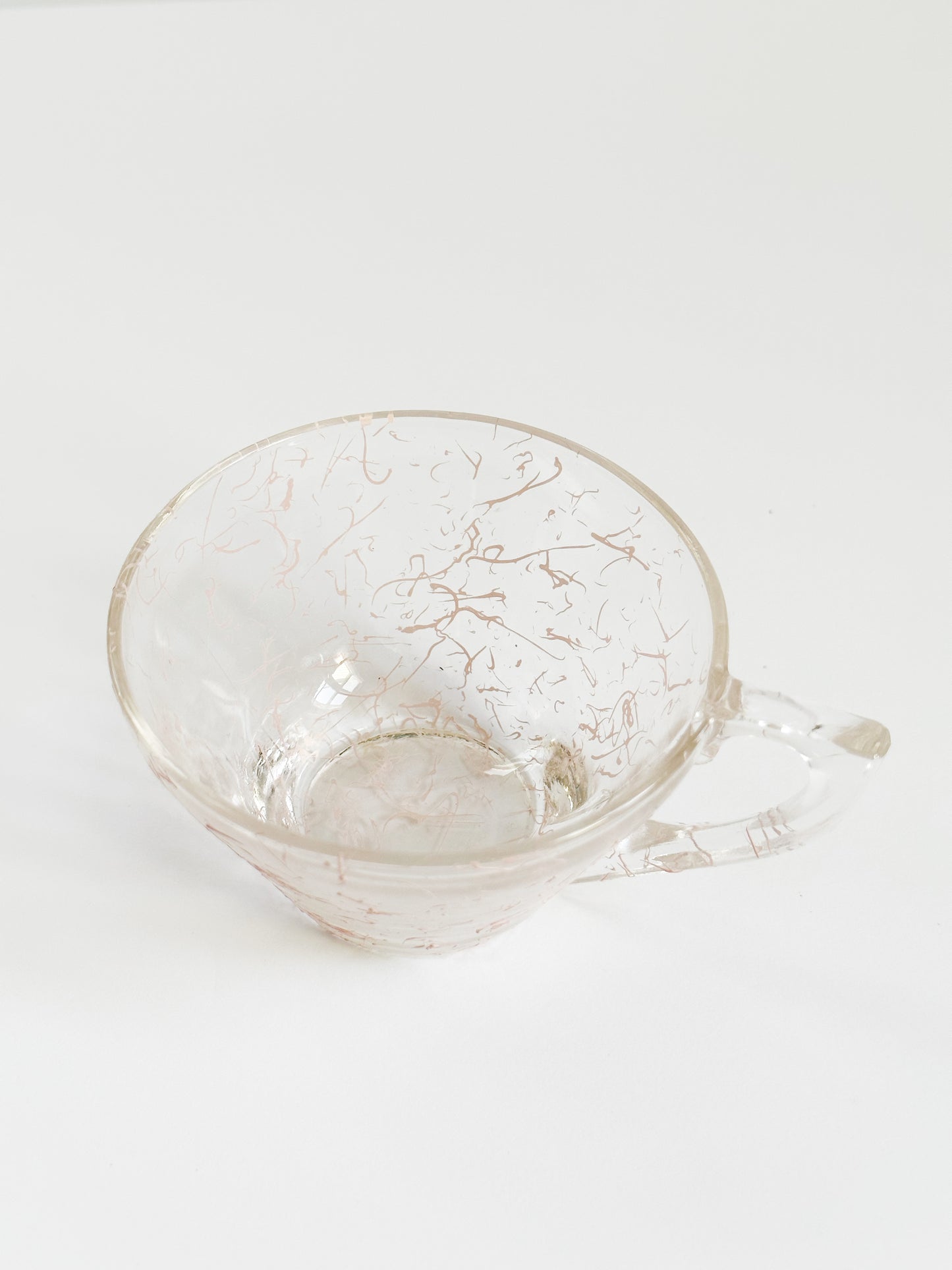 Pink Glass Teacup Set
