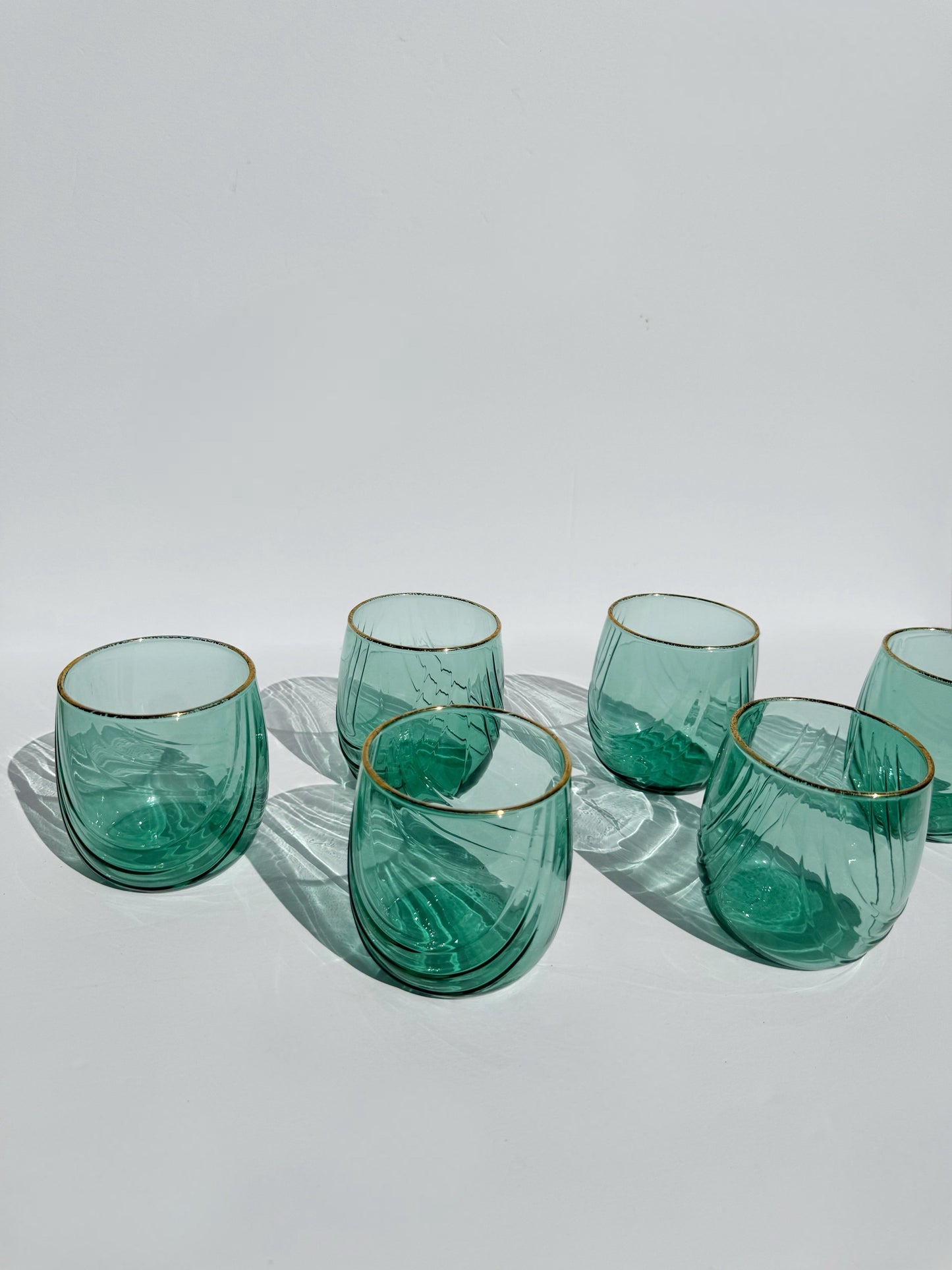 Teal Glassware