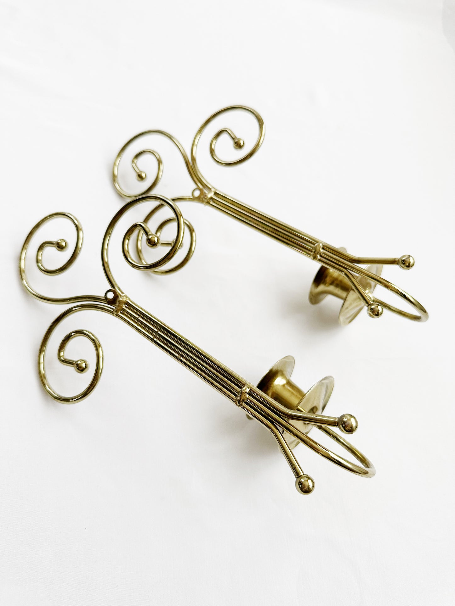 Swirl Brass Sconces