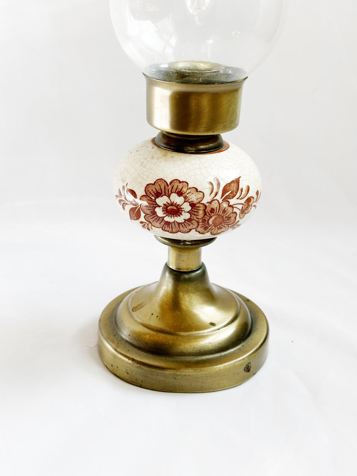 Glass & Metal Candle Holder