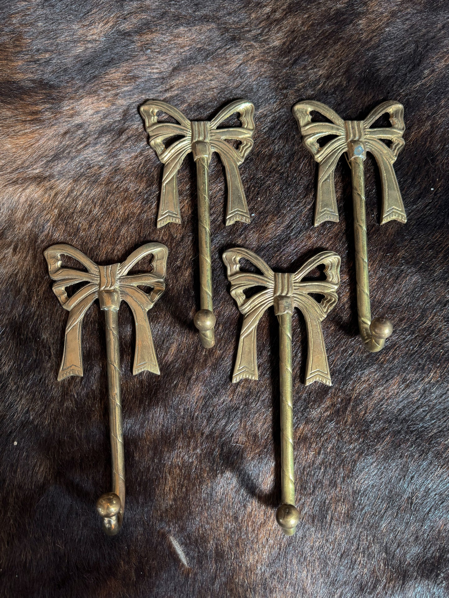Brass Bow Wall Hooks