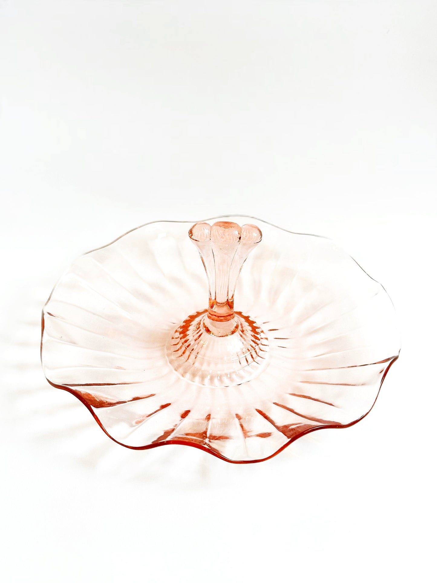 Pink Glass Jewelry Dish