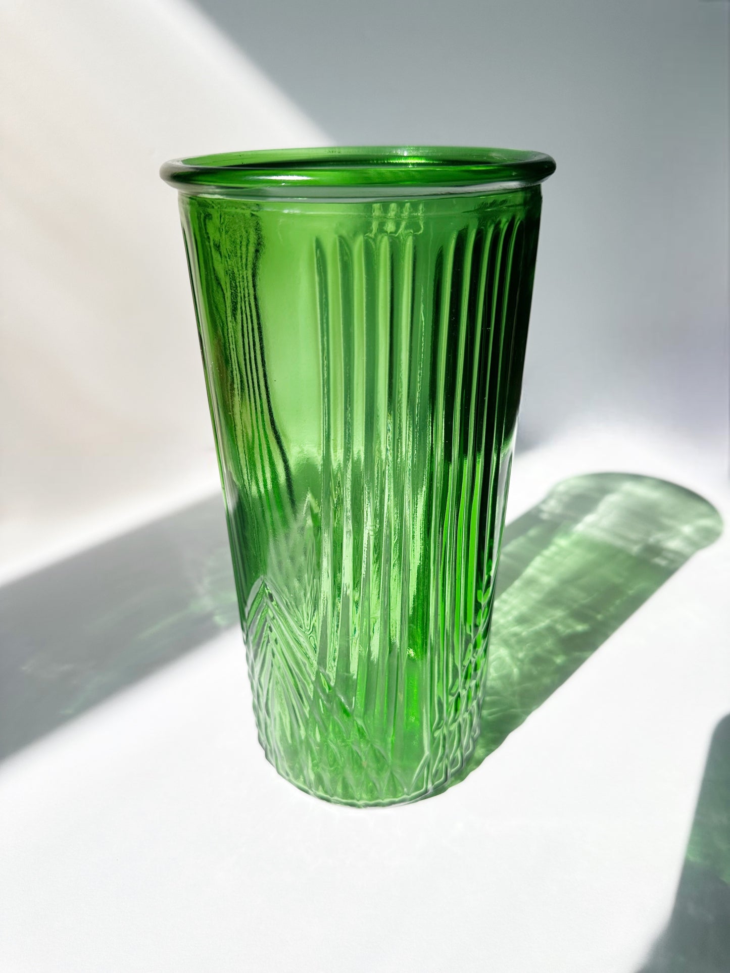 Green Glass Vase