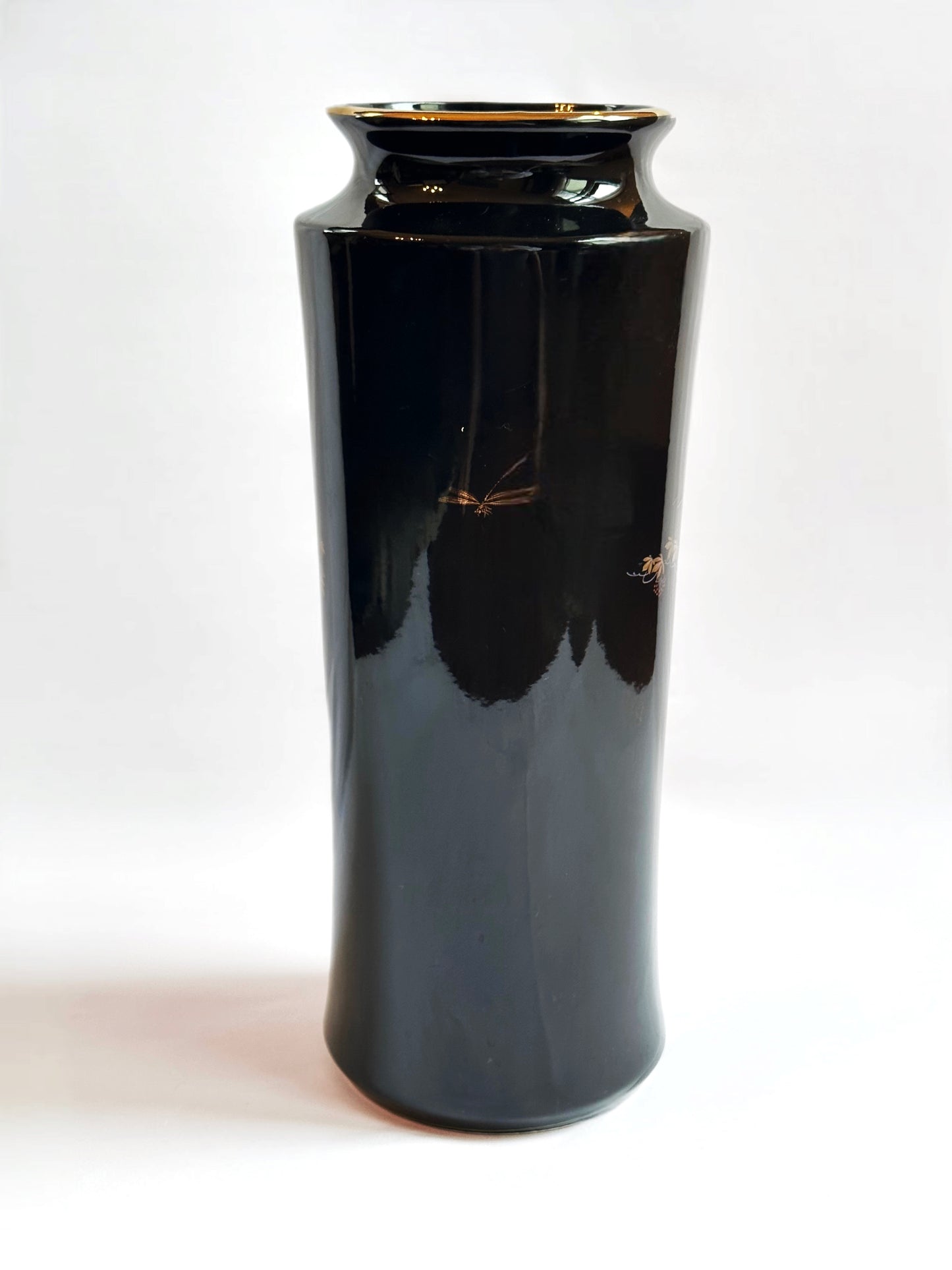 Black Floral Vase