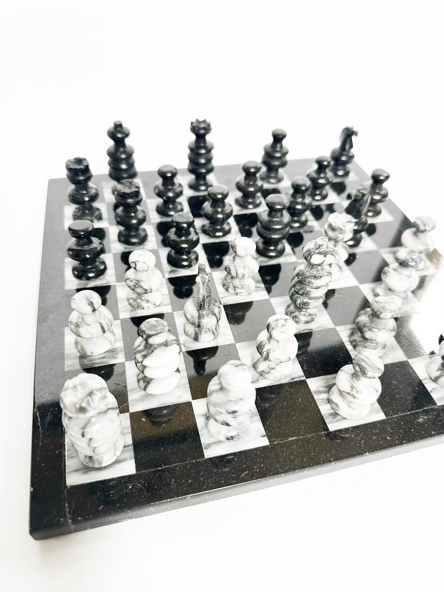 Black & Grey Marble Chess Set