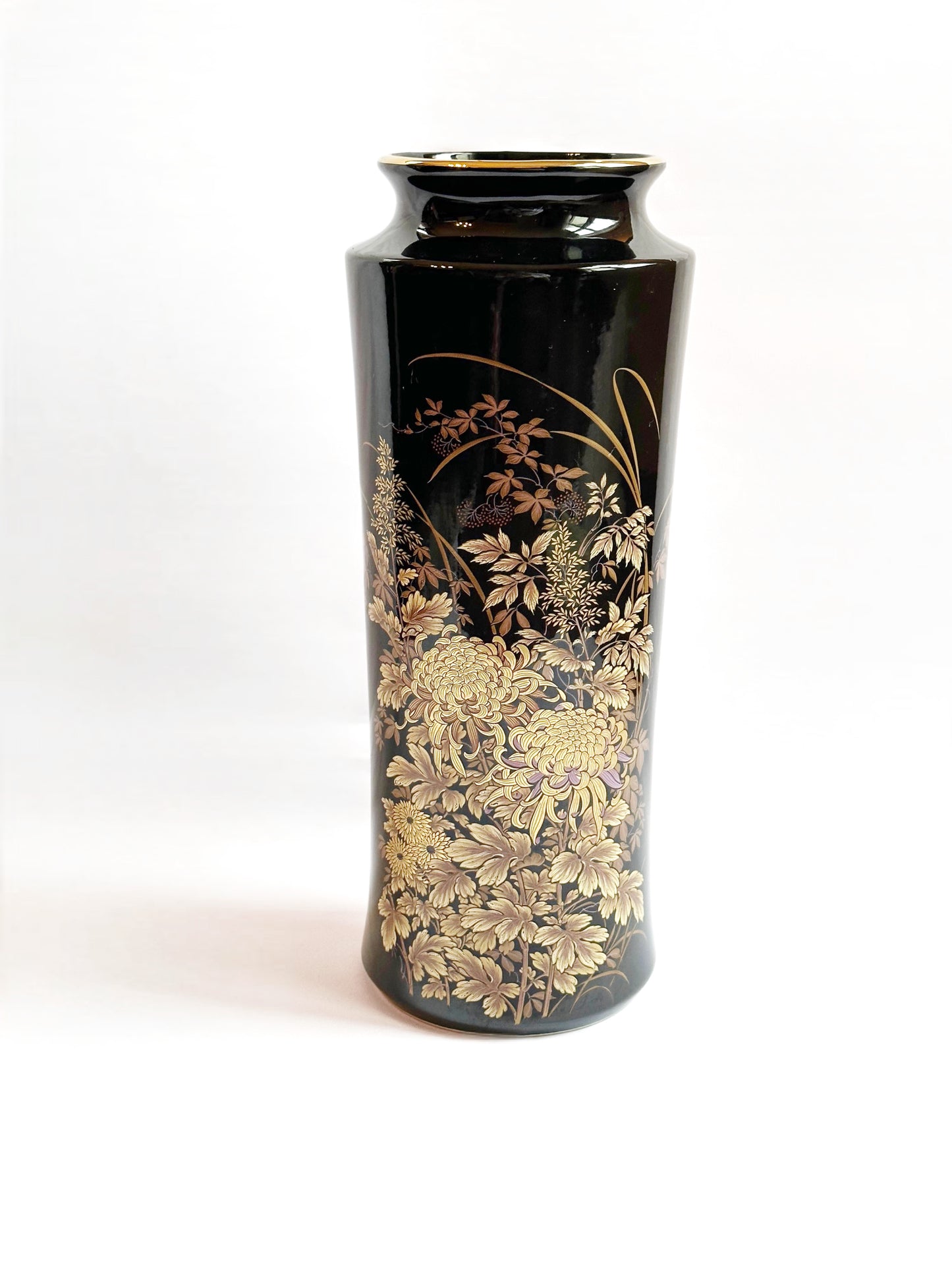 Black Floral Vase