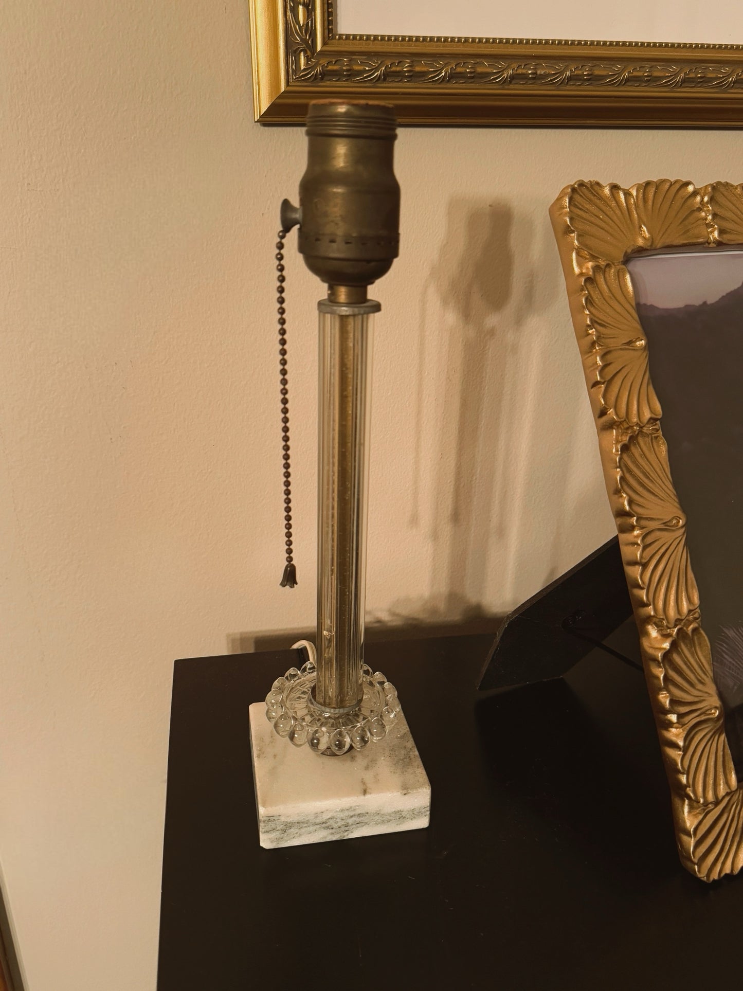 Marble & Crystal Lamp