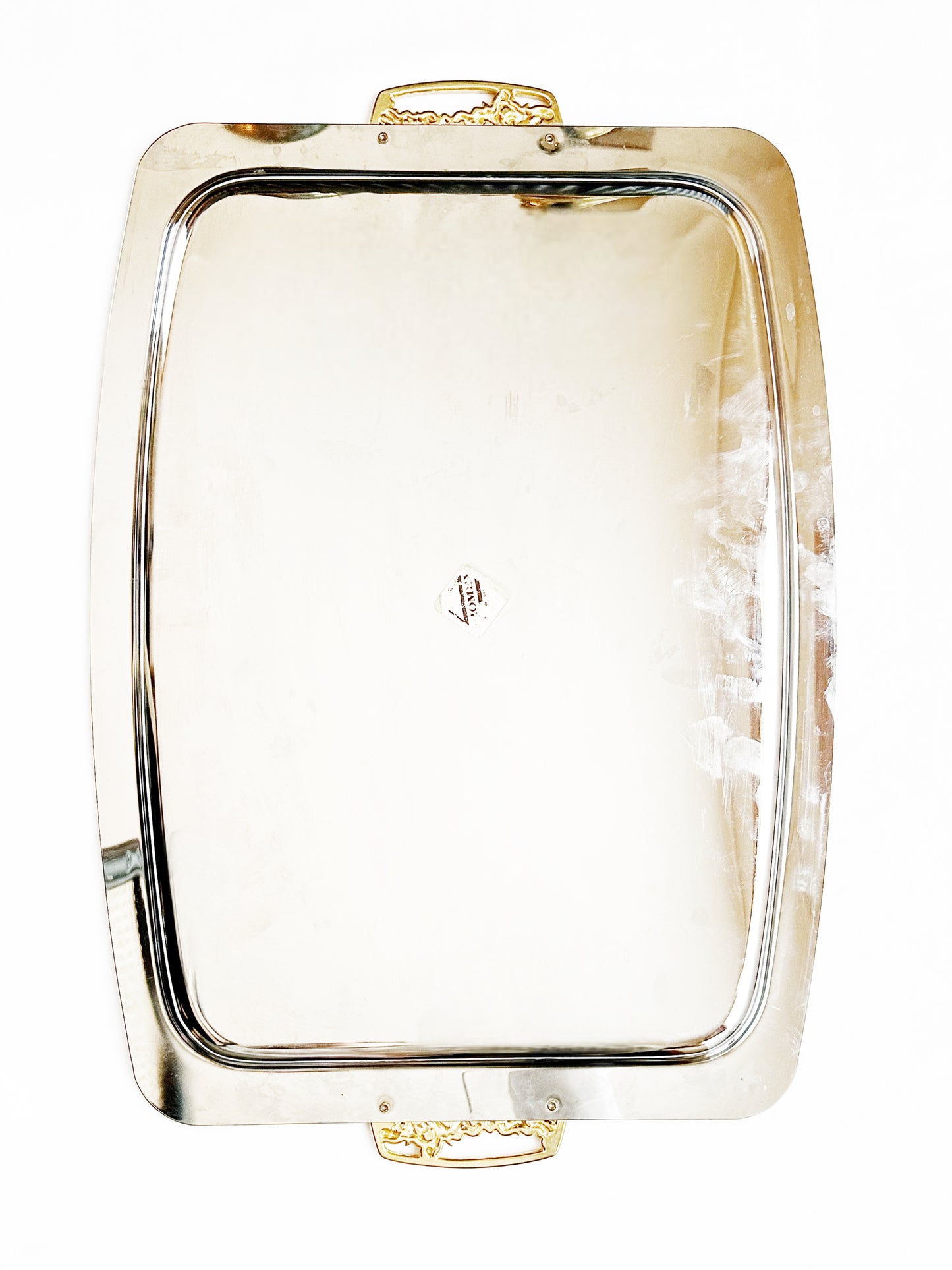 Silver & Brass Serving Tray