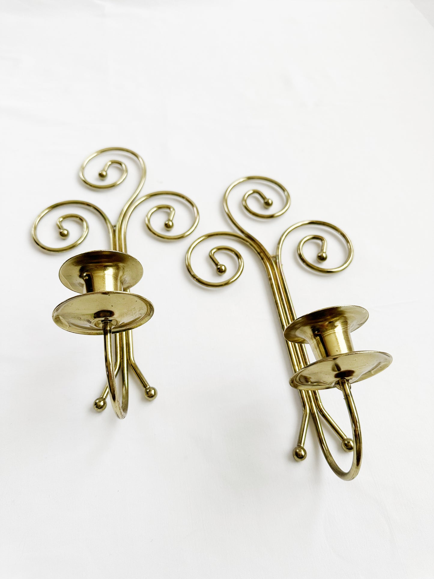 Swirl Brass Sconces