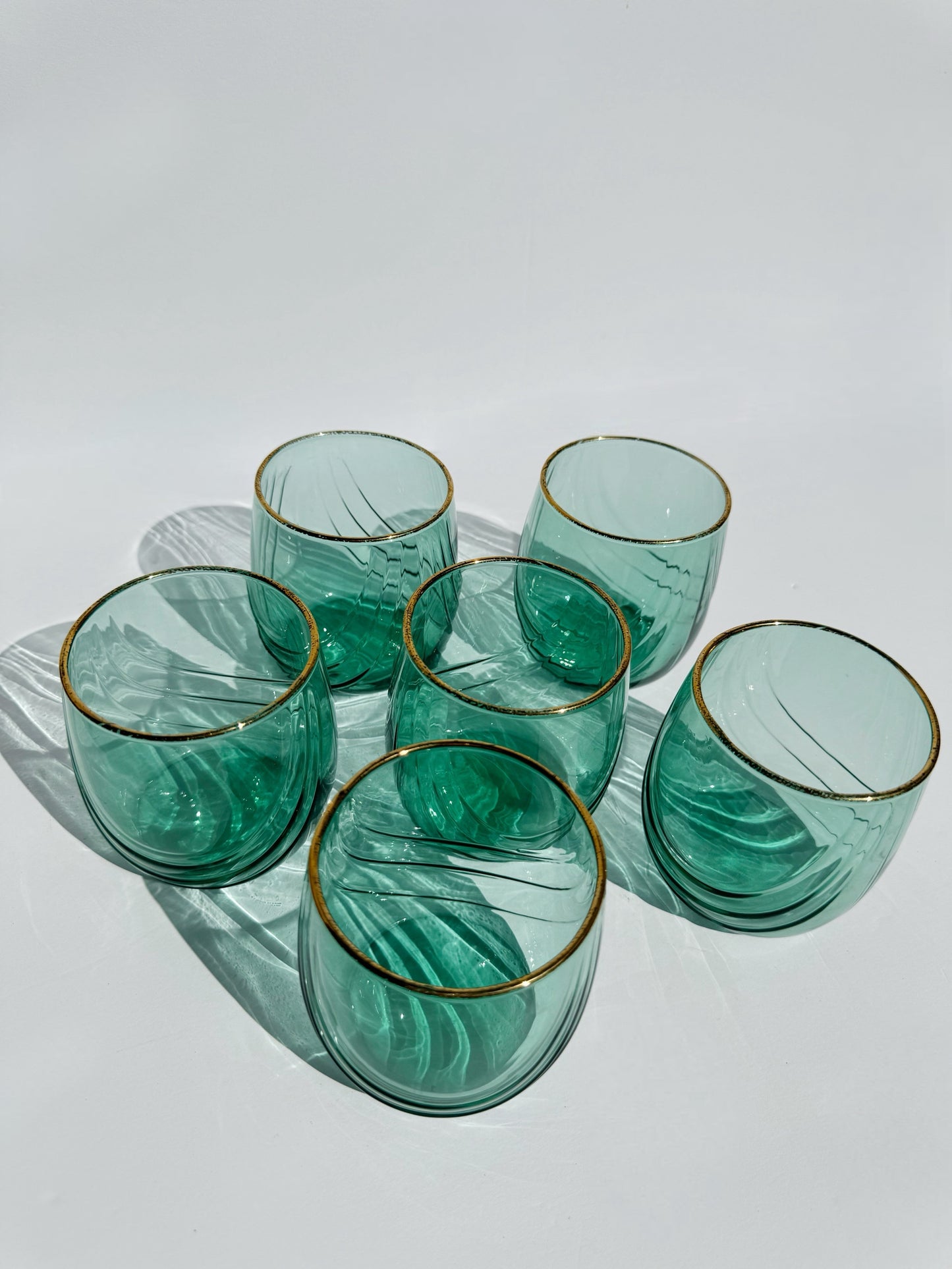 Teal Glassware