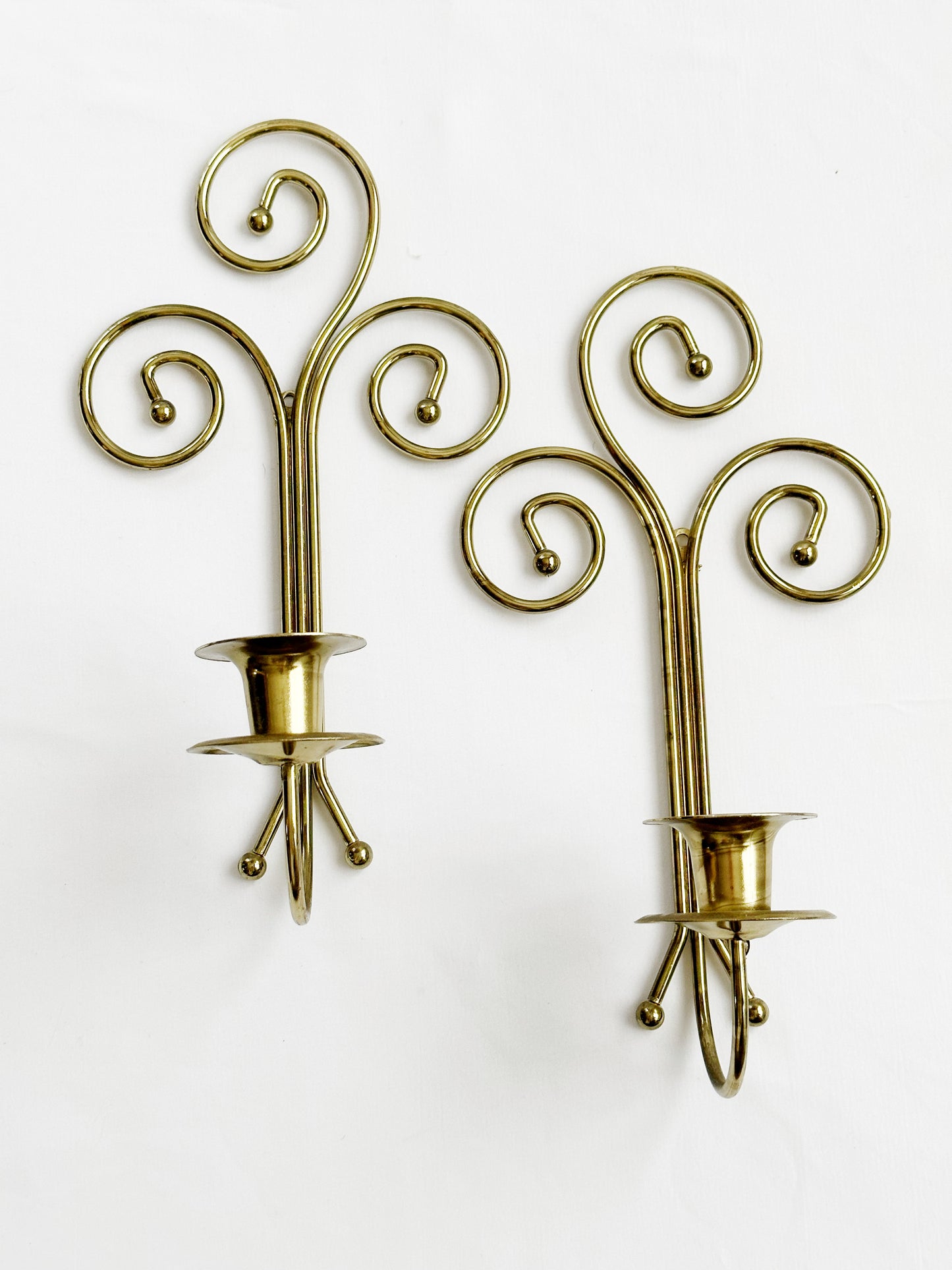 Swirl Brass Sconces