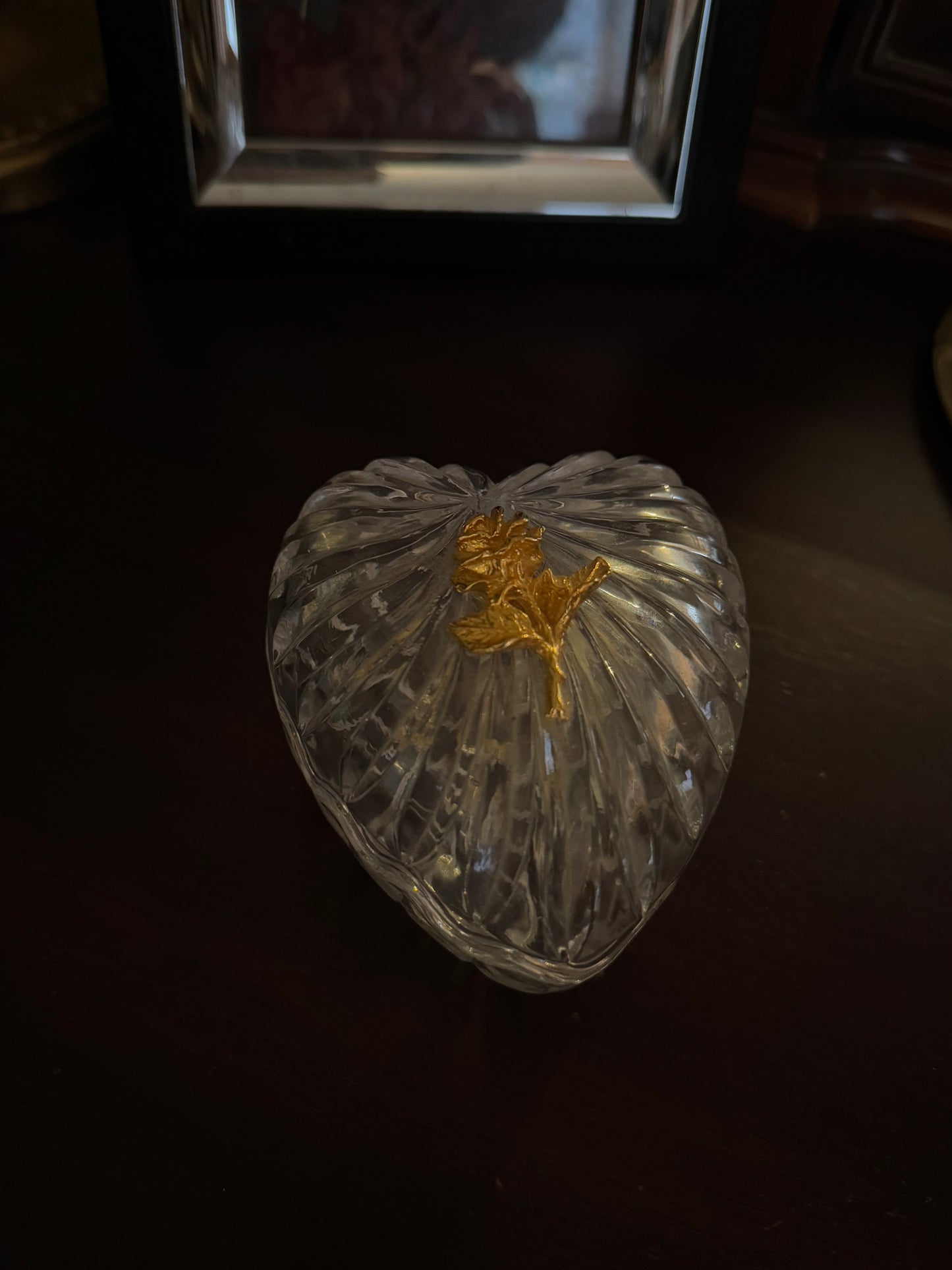 Crystal Rose Trinket Dish