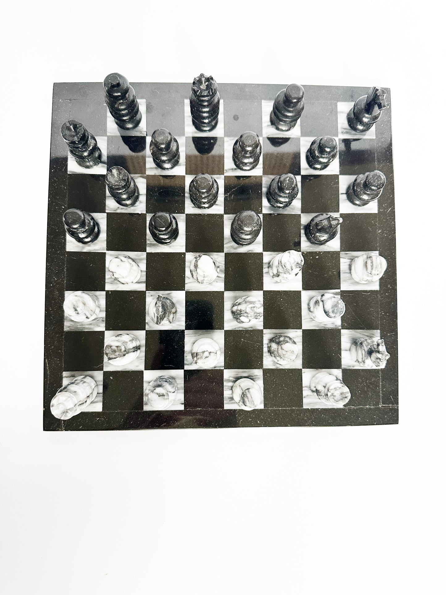 Black & Grey Marble Chess Set
