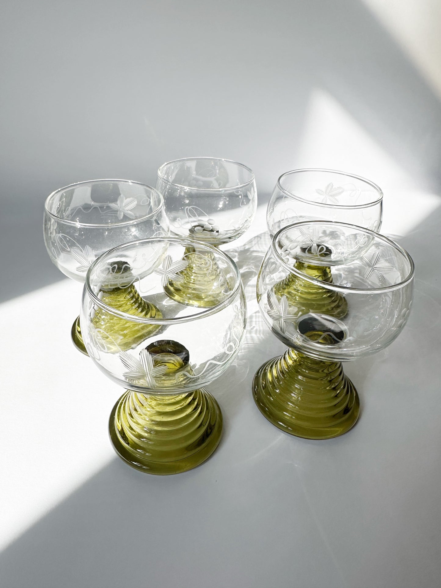 Green Wine Glasses
