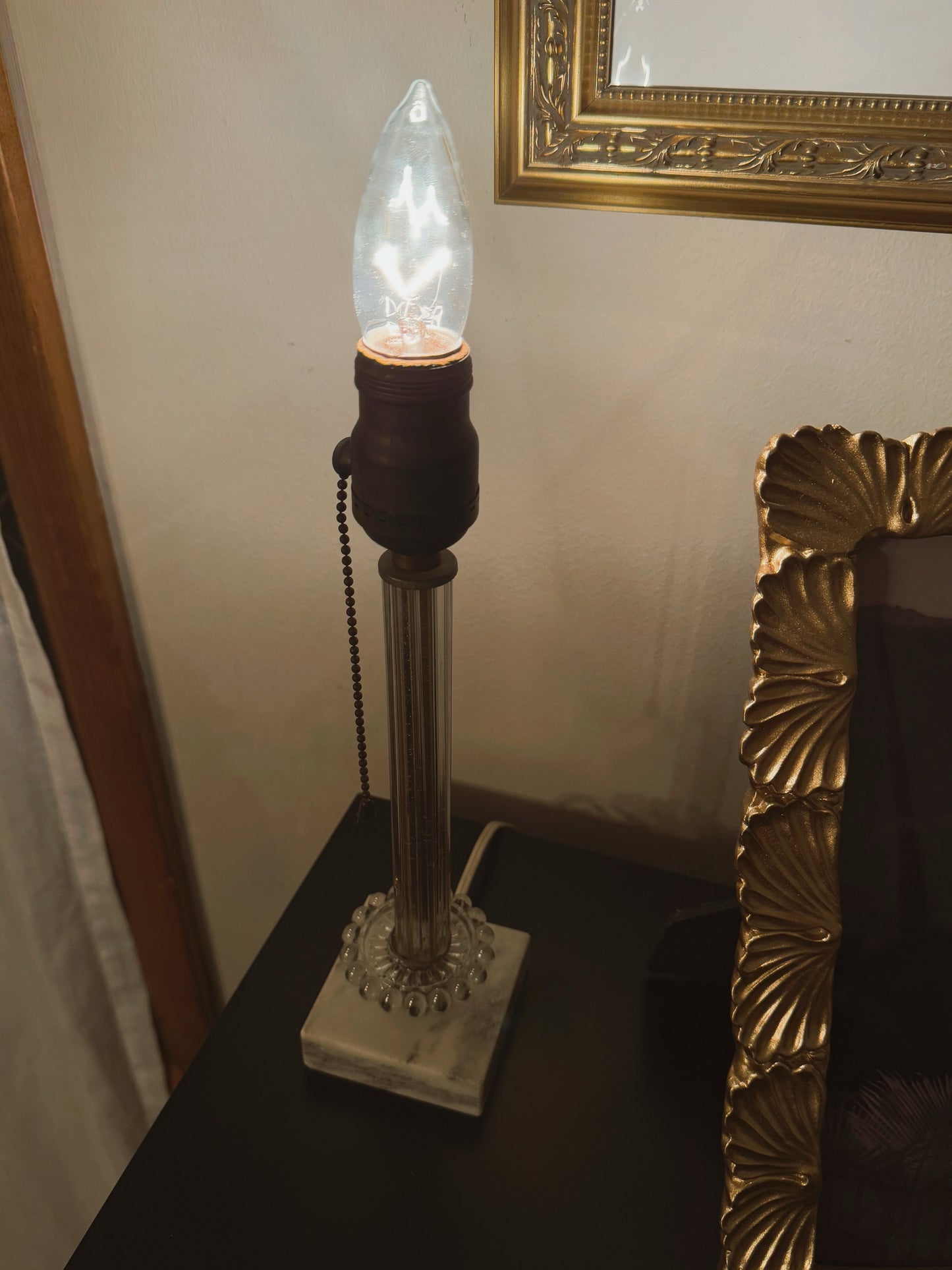 Marble & Crystal Lamp