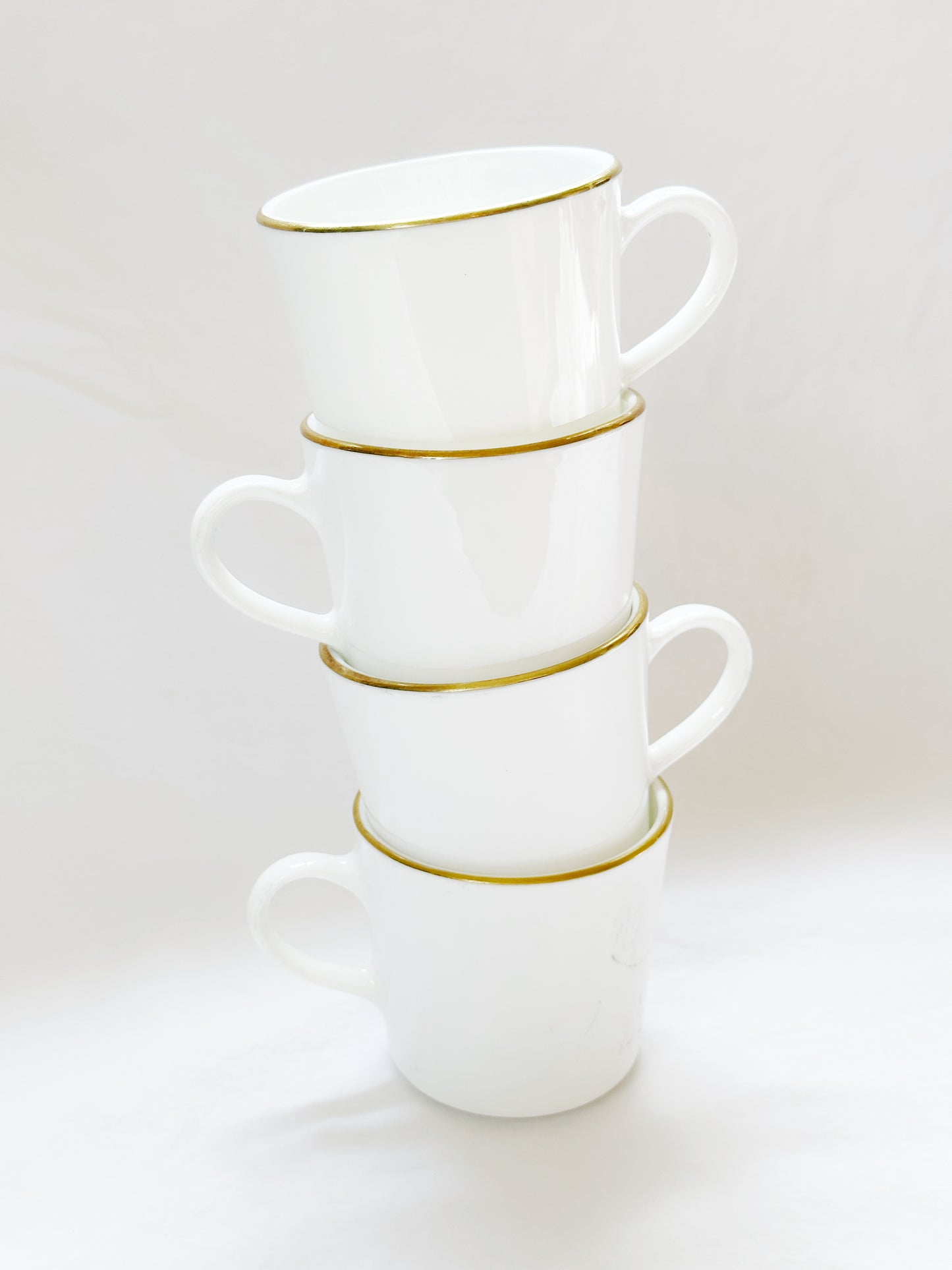 Gold Rim Mug Set