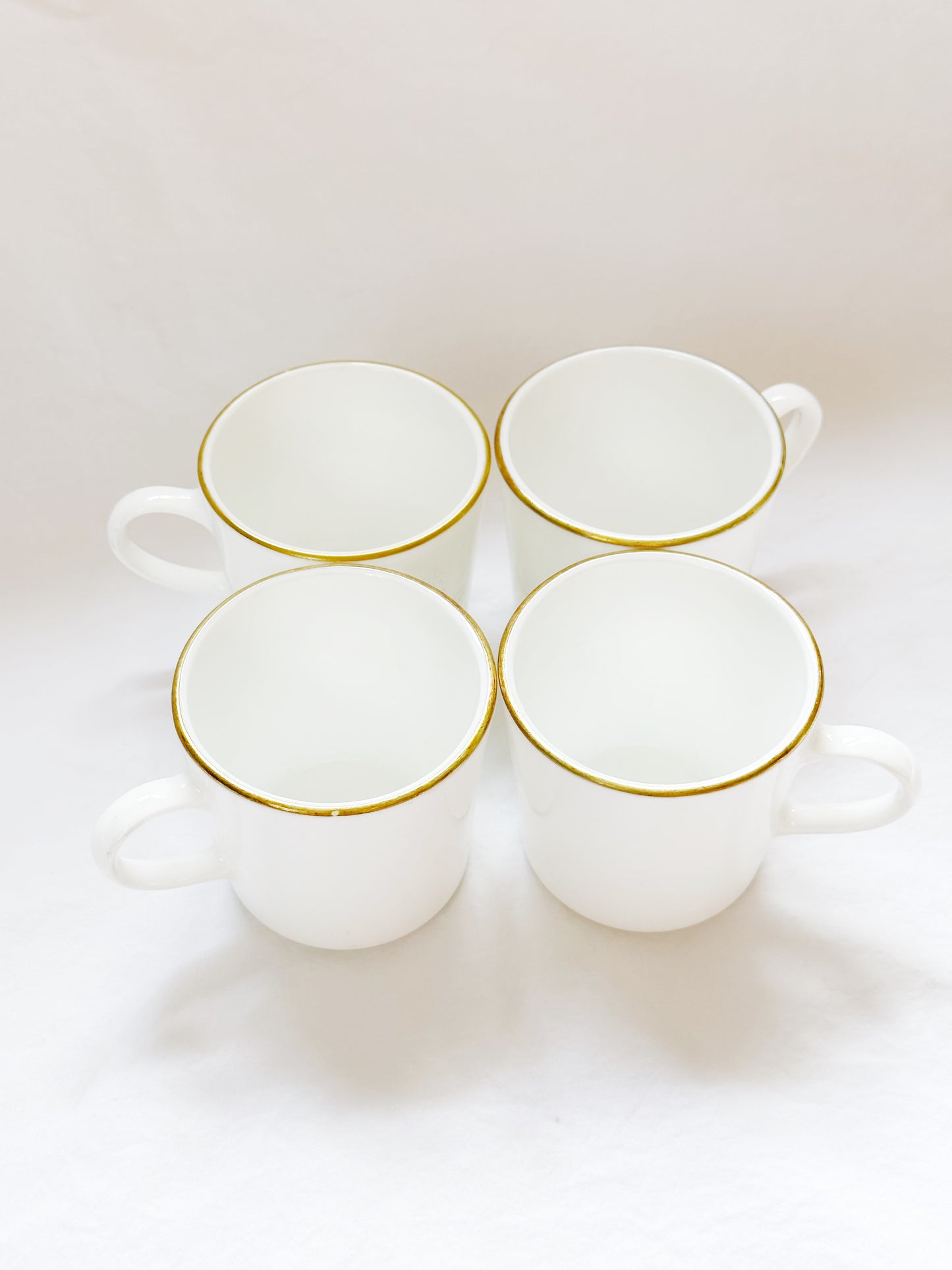 Gold Rim Mug Set