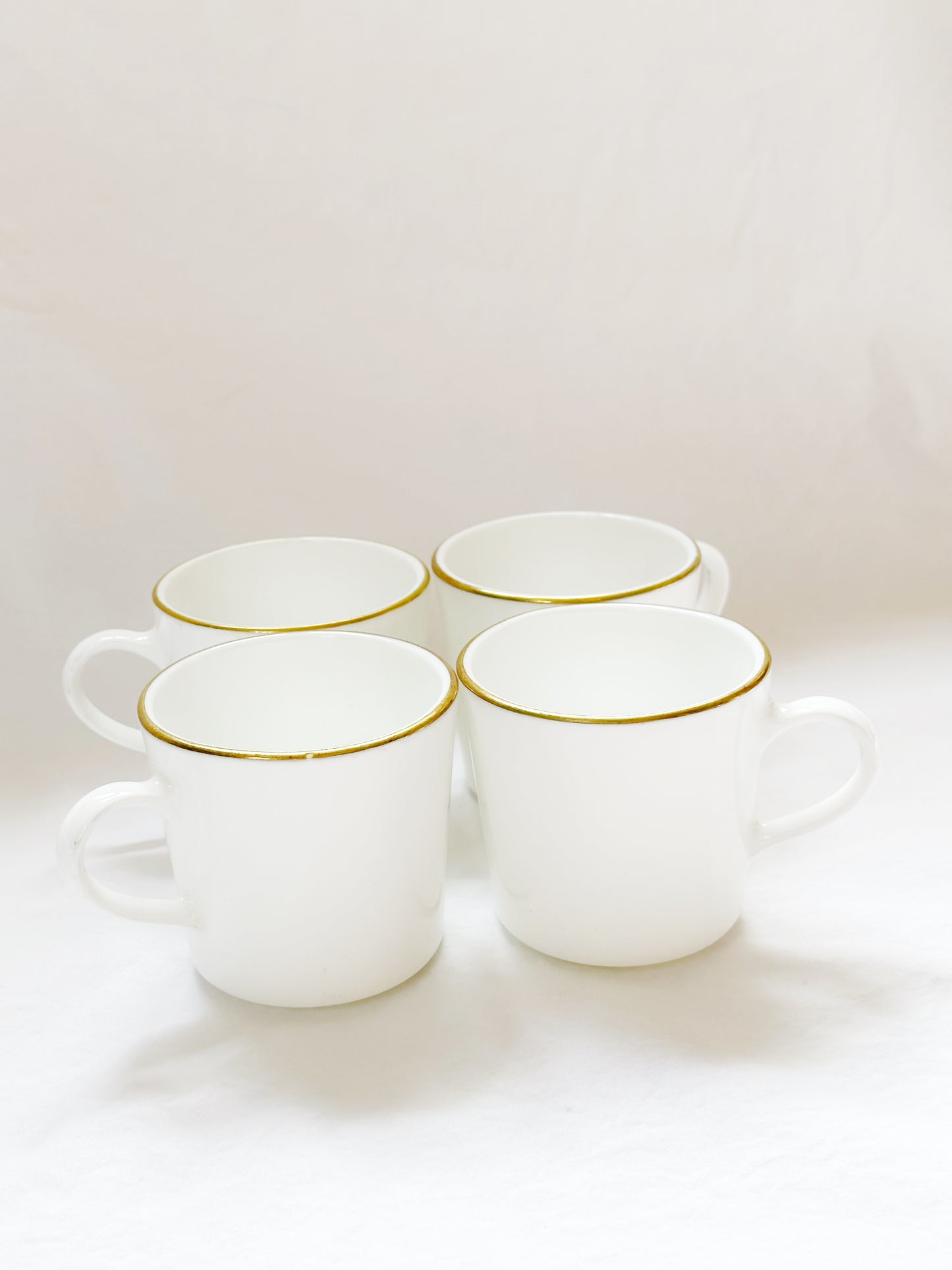 Gold Rim Mug Set