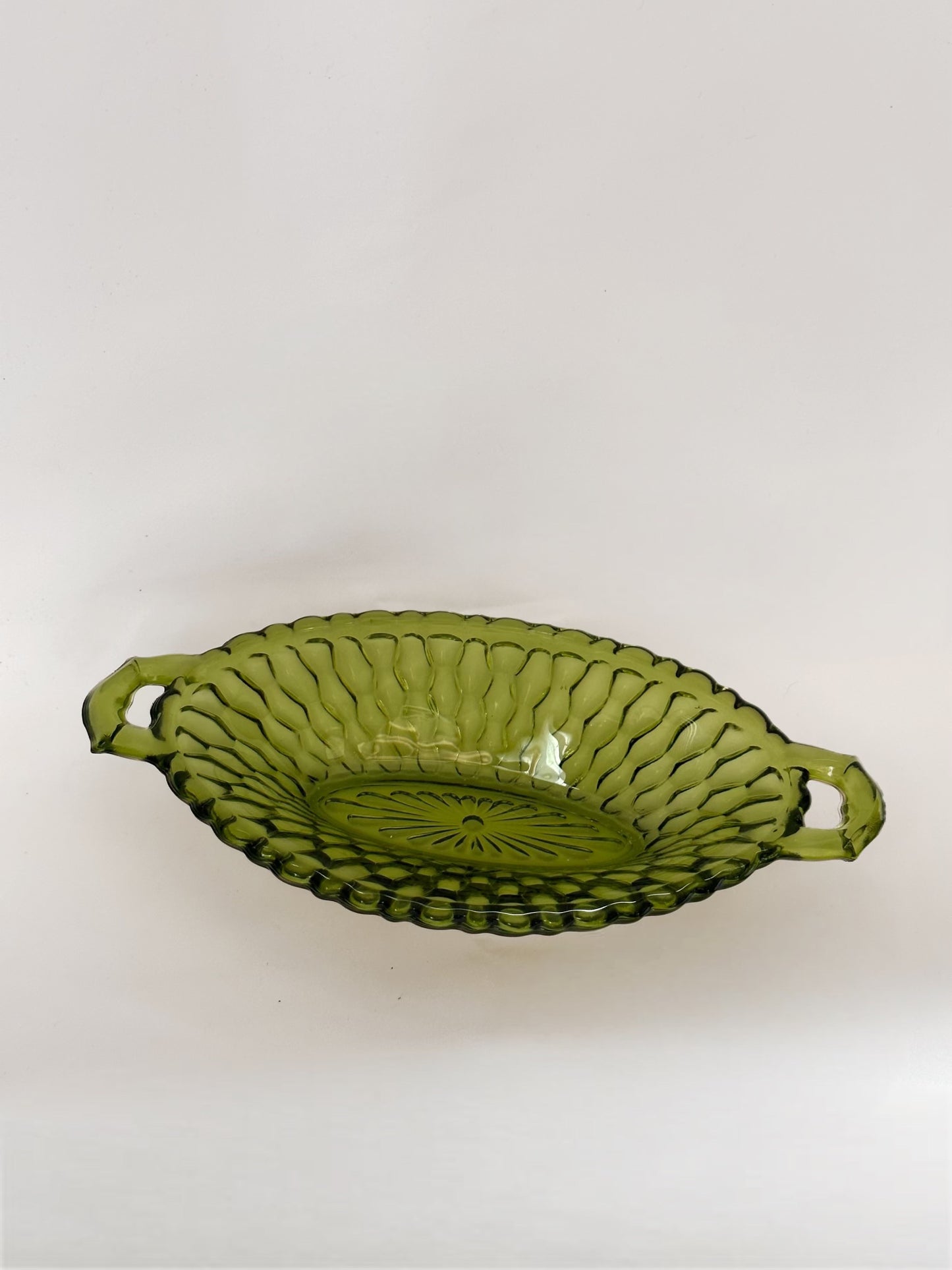 Decorative Green Glass Dish