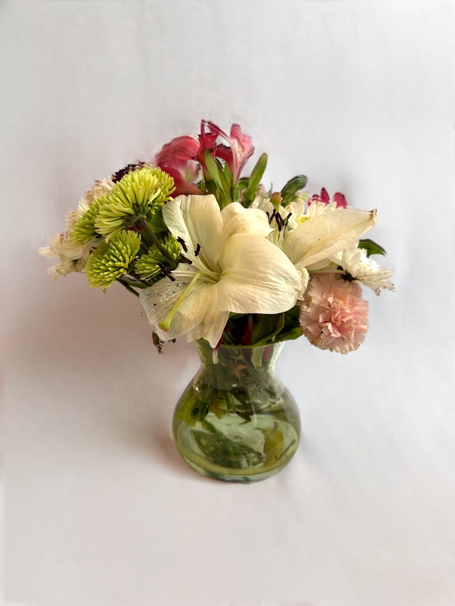 Green Glass Vase