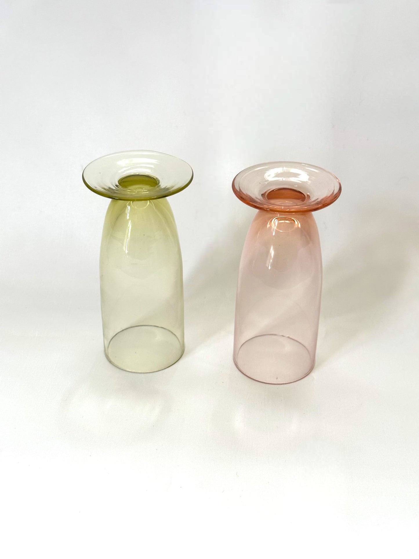 Green & Pink Depression Shot Glasses