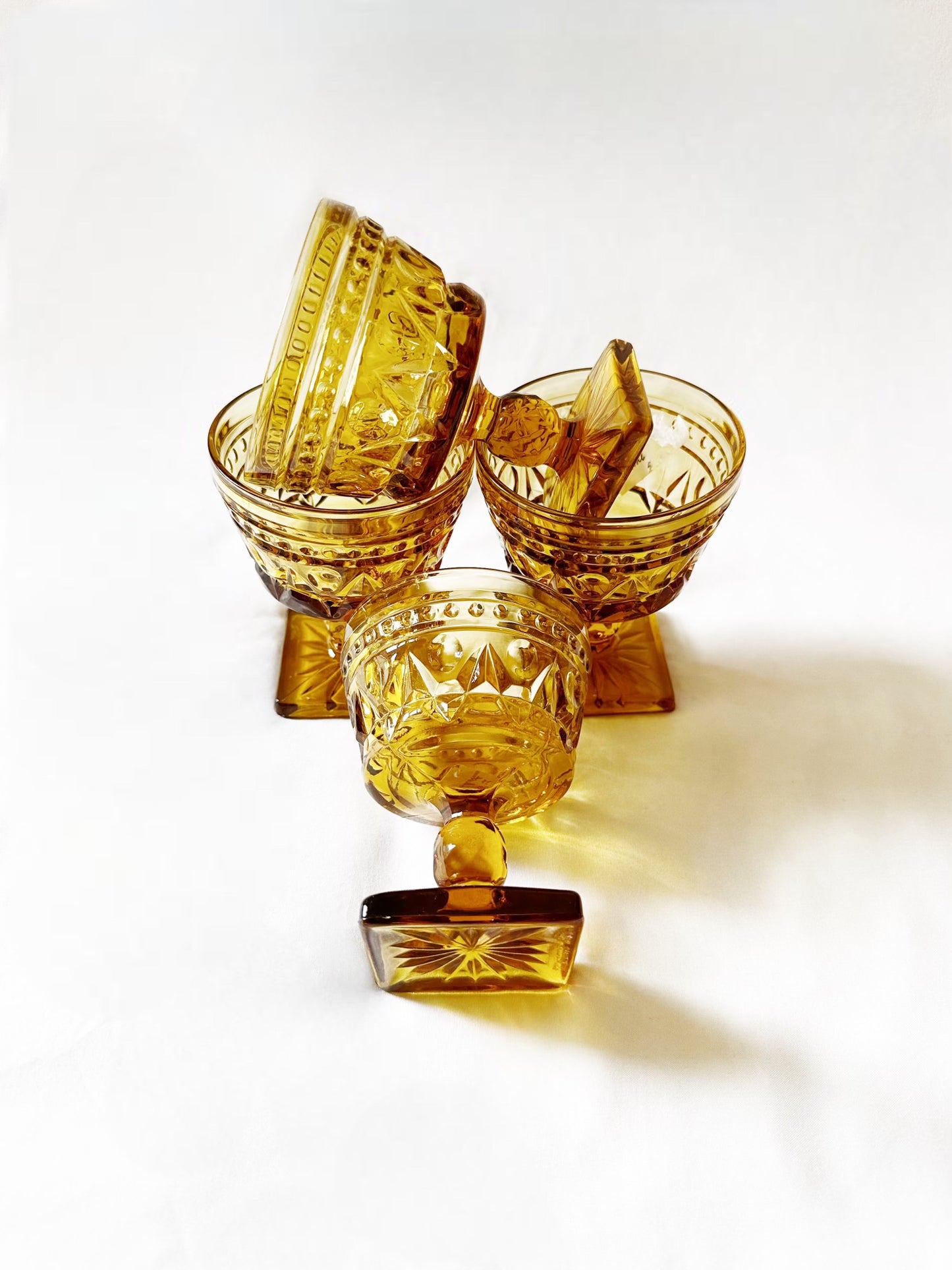 Amber Goblet Set
