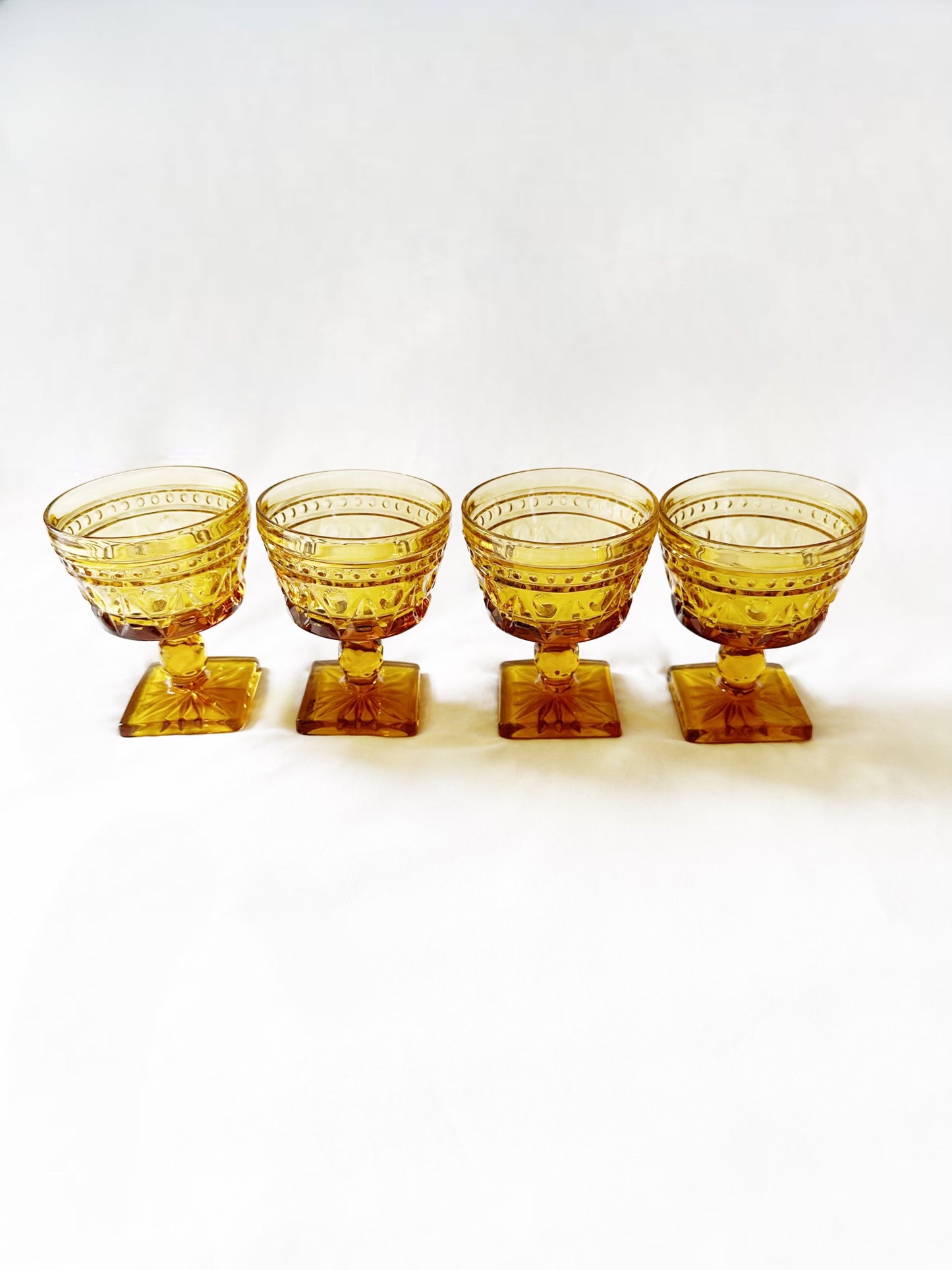 Amber Goblet Set