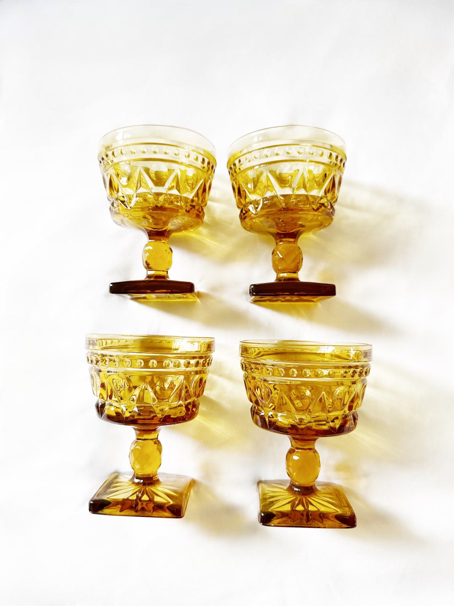 Amber Goblet Set