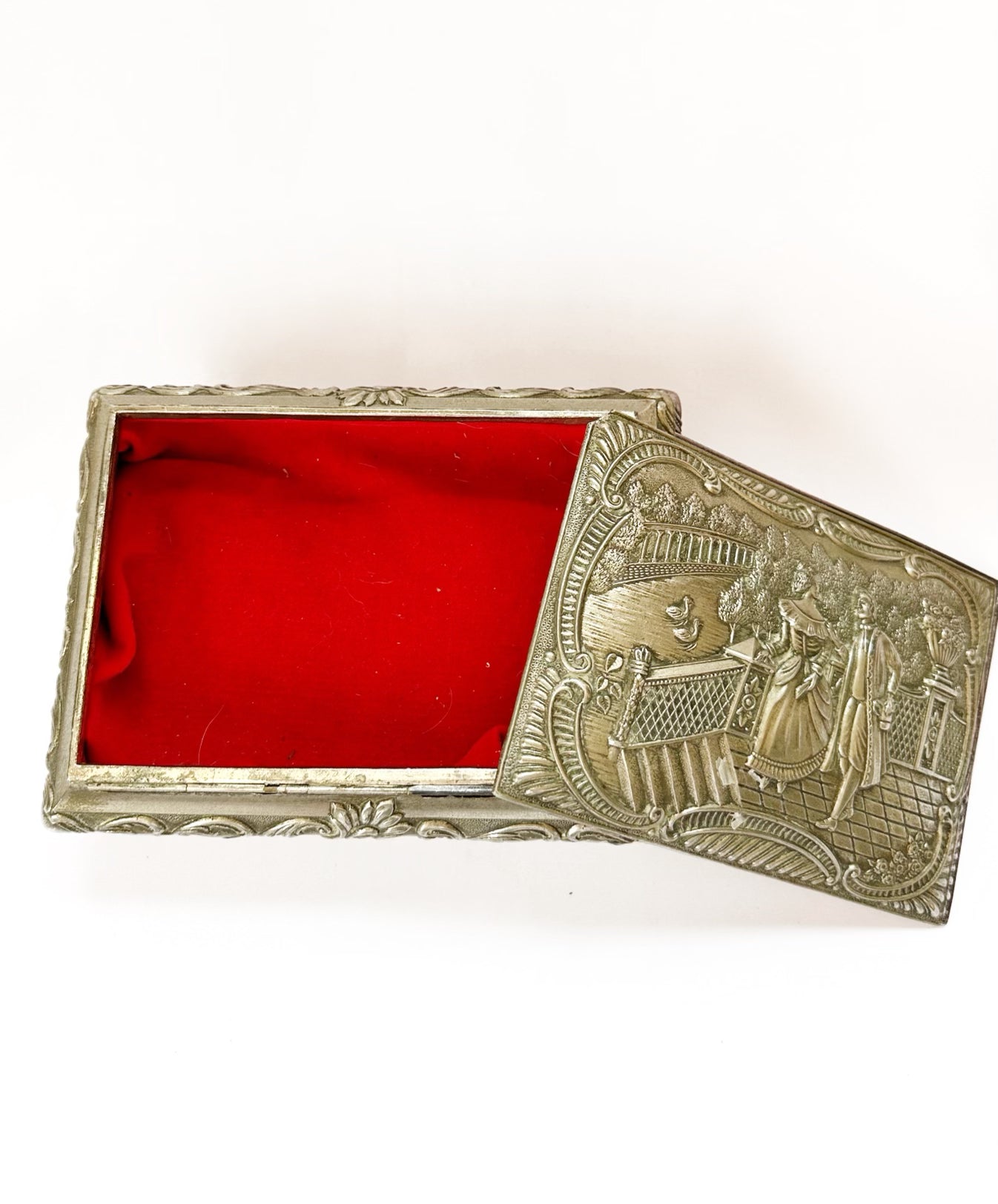 Vintage Metal Jewelry Box