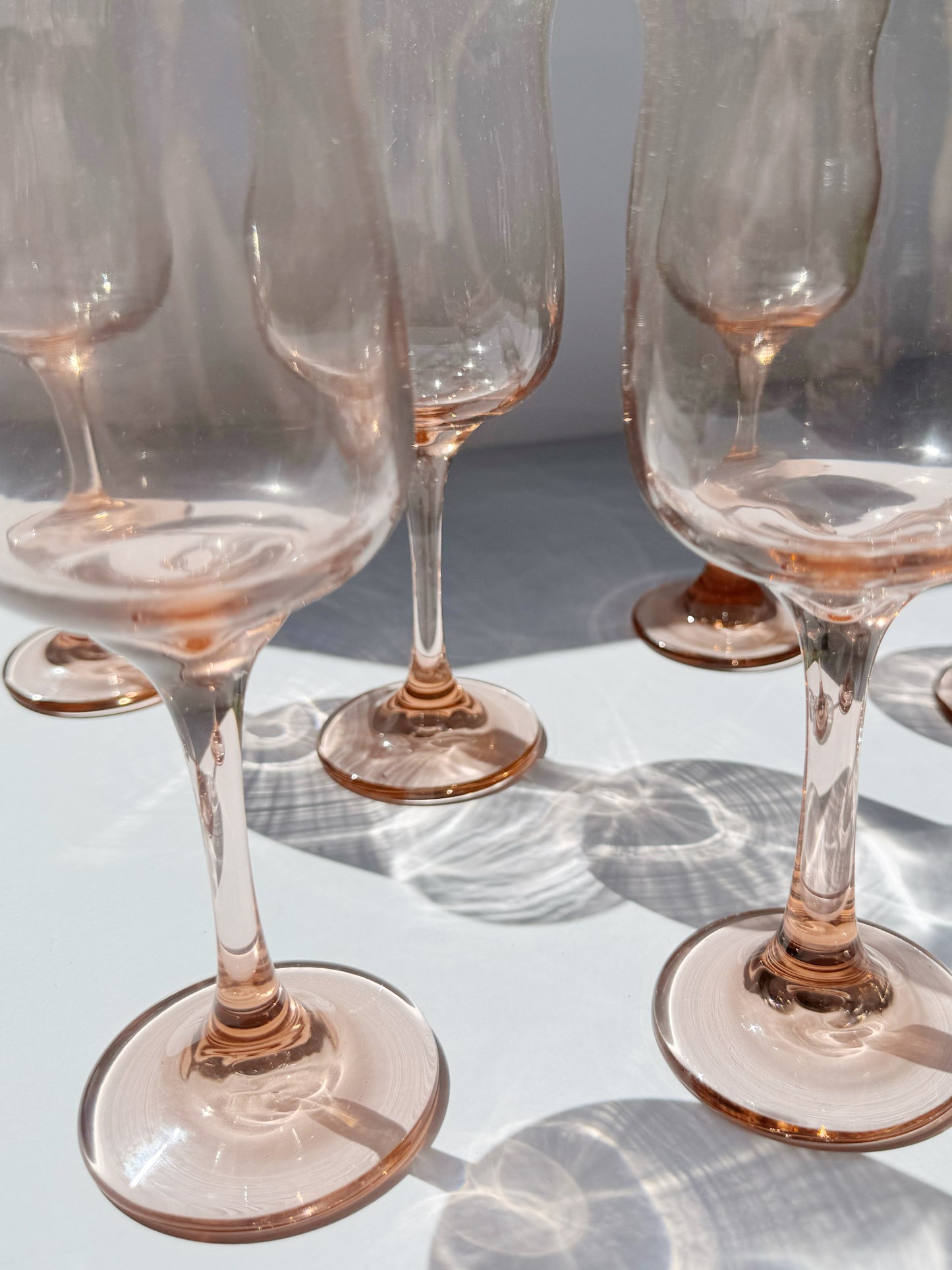 Pink Glass Stemware