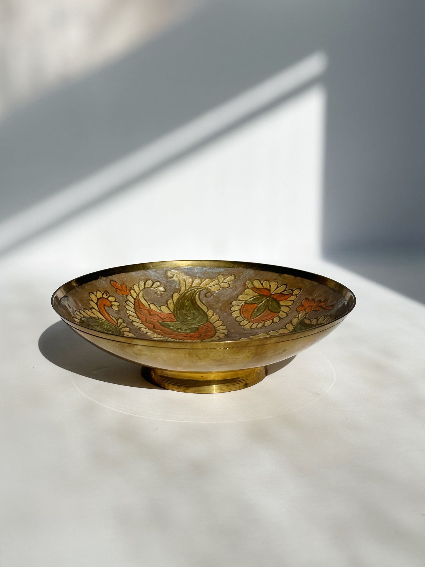 Decorated Brass Bowl